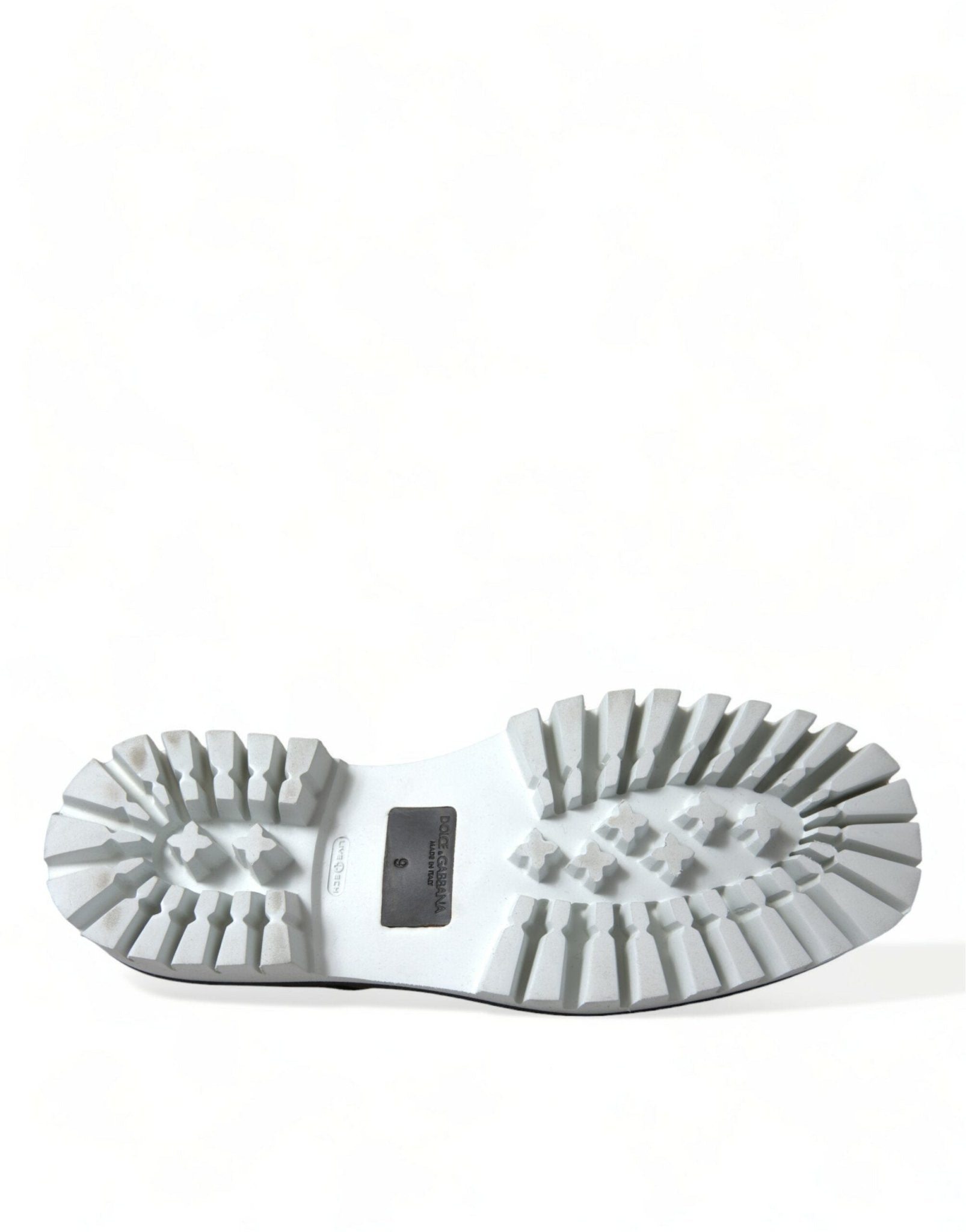 Dolce & Gabbana Black White Leather Lace Up Derby Dress Shoes - SMARTMARTNZ