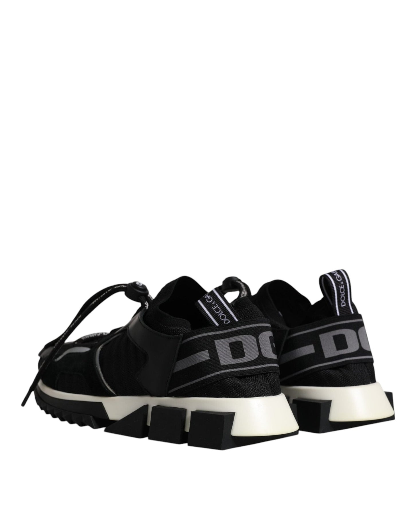 Dolce & Gabbana Black White Logo Sorrento Mens Sneakers Shoes - SMARTMARTNZ