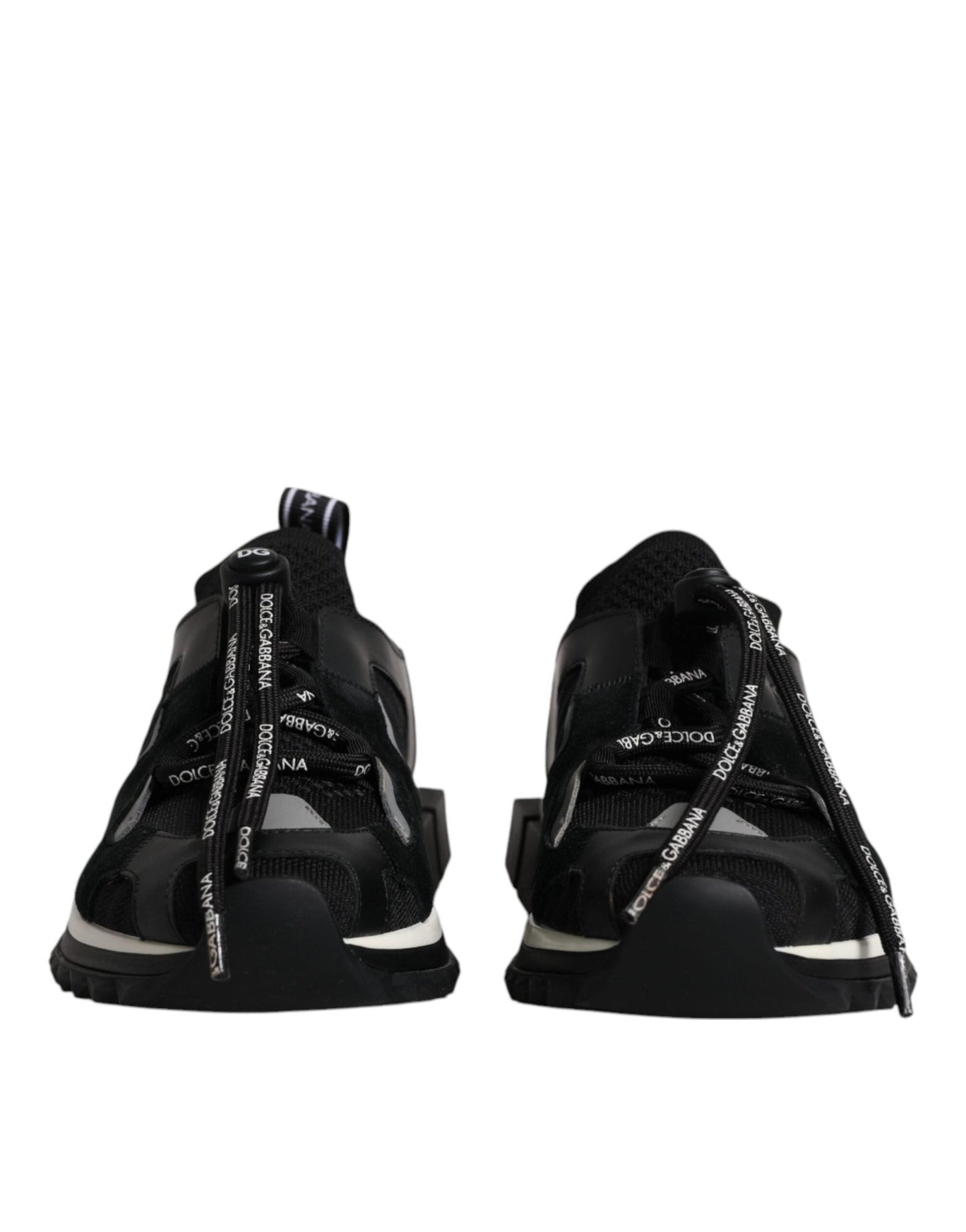 Dolce & Gabbana Black White Logo Sorrento Mens Sneakers Shoes - SMARTMARTNZ