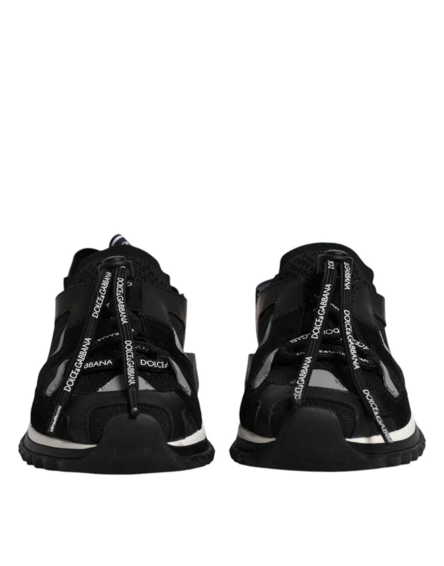 Dolce & Gabbana Black White Logo Sorrento Sneakers Shoes - SMARTMARTNZ