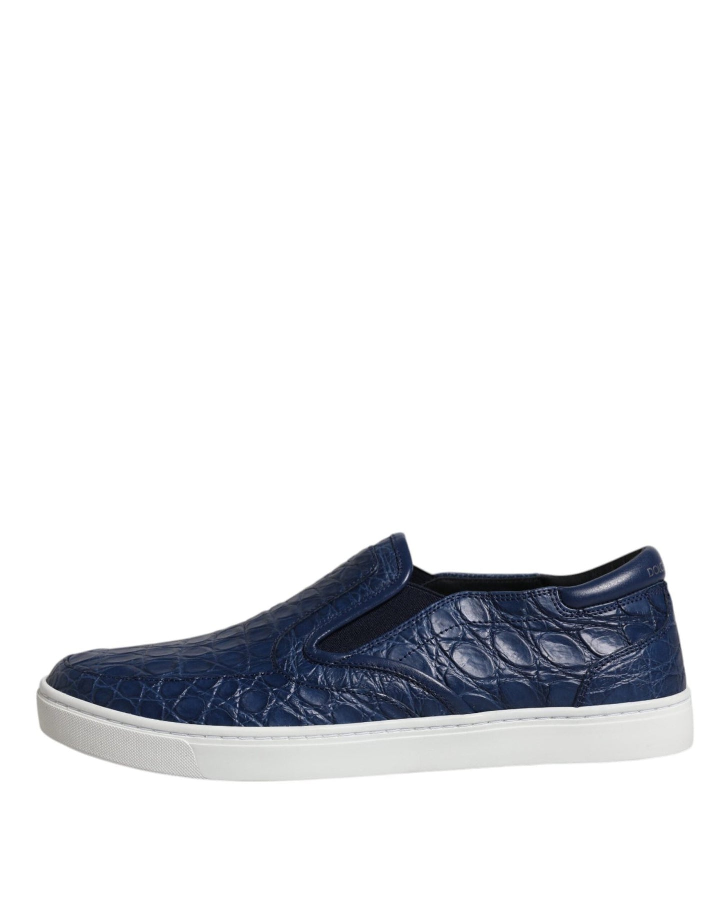 Dolce & Gabbana Blue Croc Exotic Leather Men Sneakers Shoes - SMARTMARTNZ