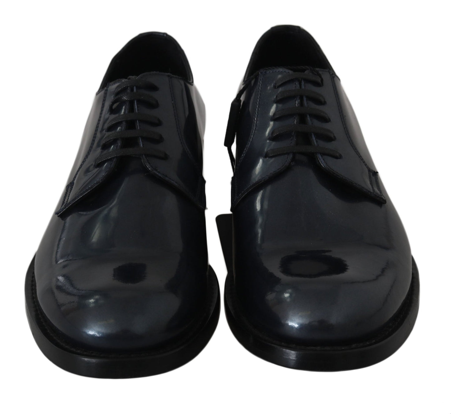 Dolce & Gabbana Blue Leather Derby Dress Formal Shoes - SMARTMARTNZ
