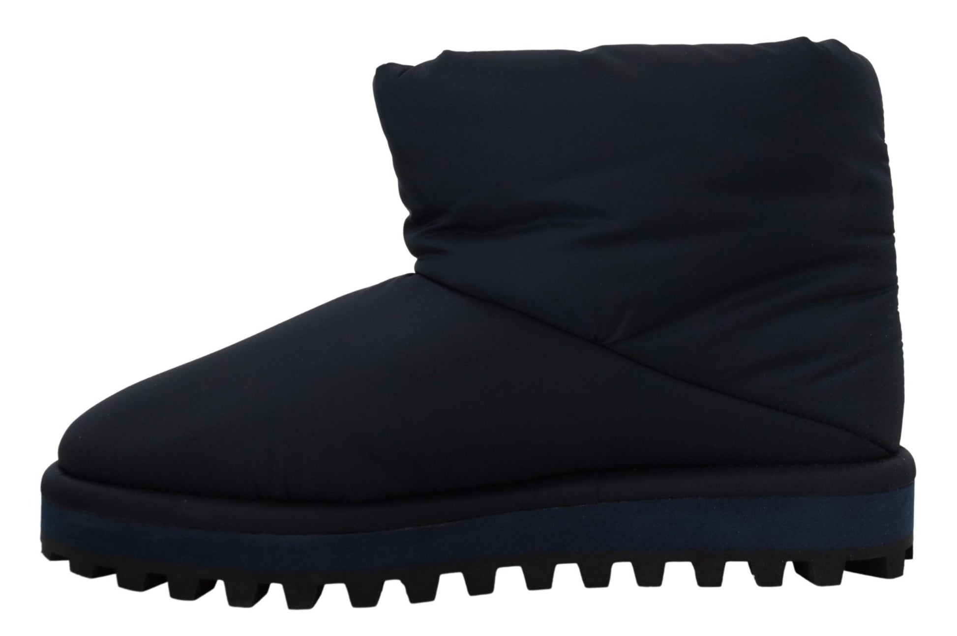 Dolce & Gabbana Blue Nylon Boots Padded Mid Calf Shoes - SMARTMARTNZ