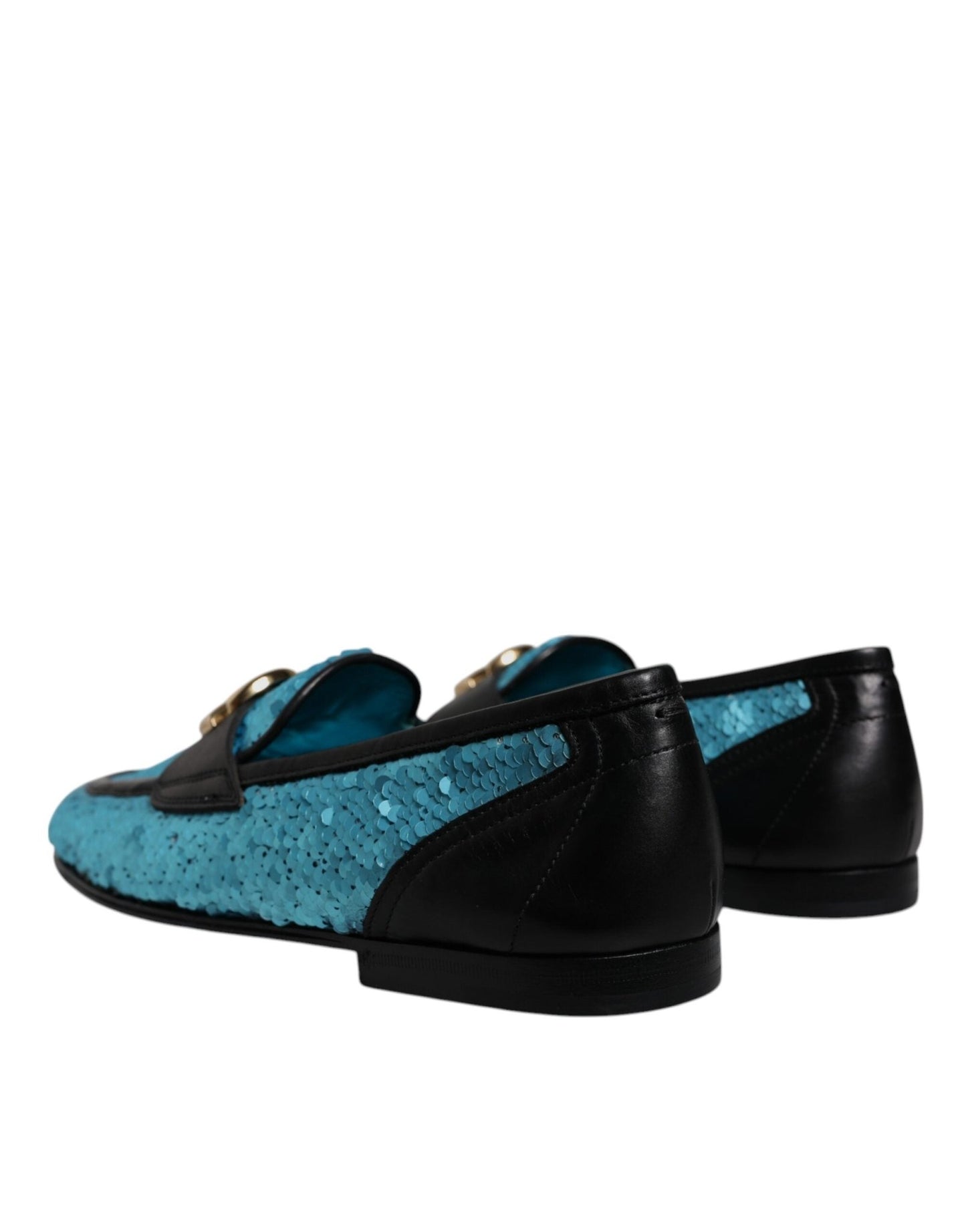 Dolce & Gabbana Blue Sequined Loafers Formal Dress Shoes - SMARTMARTNZ