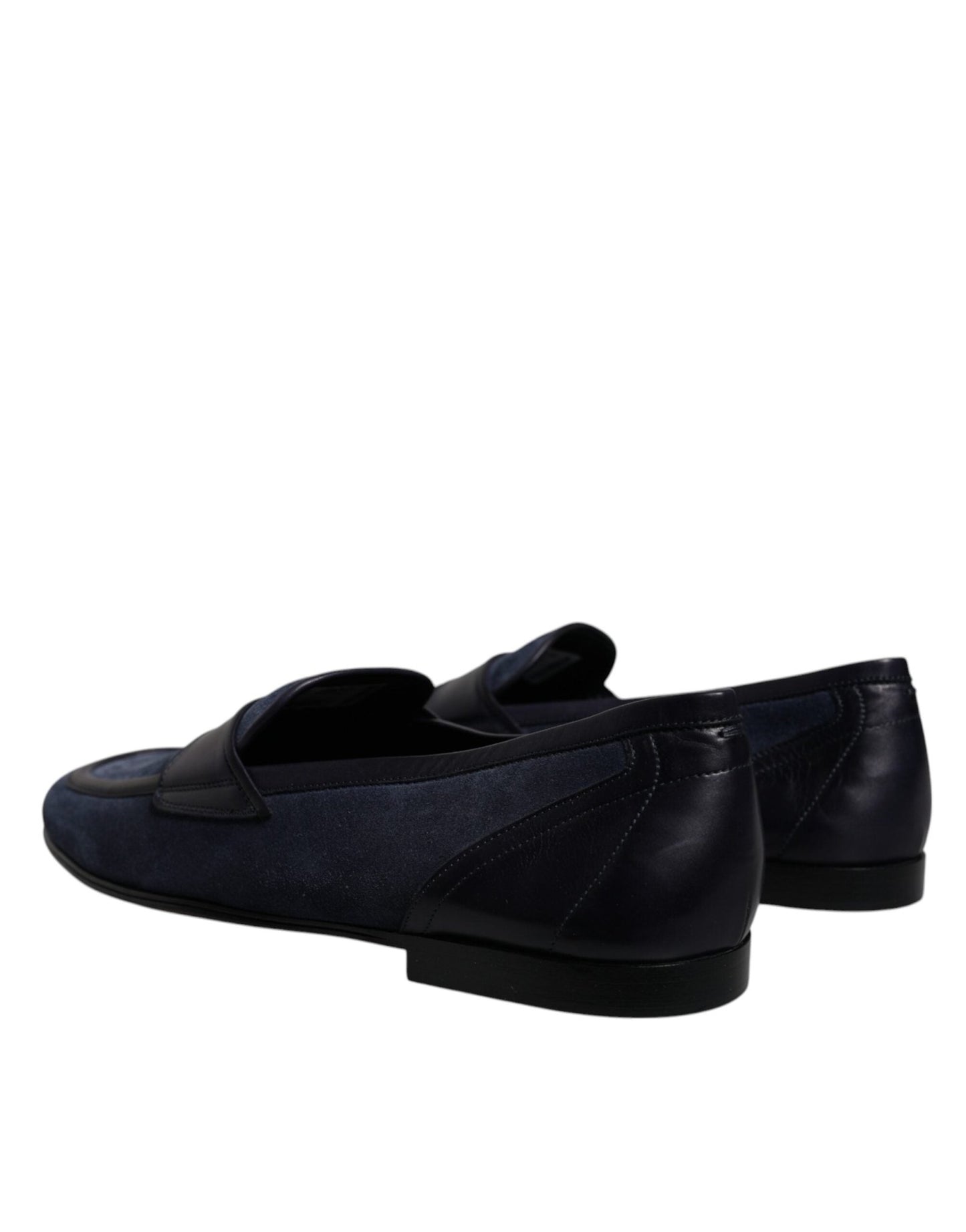 Dolce & Gabbana Blue Suede Leather Shoes Loafer Moccasin Shoes - SMARTMARTNZ