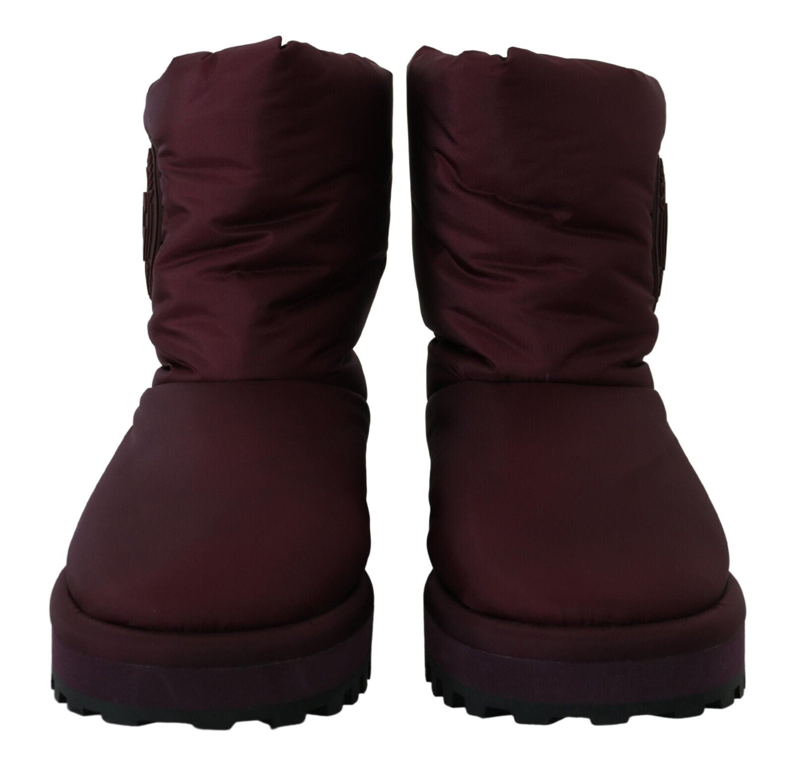 Dolce & Gabbana Bordeaux Nylon Boots Padded Mid Shoes - SMARTMARTNZ