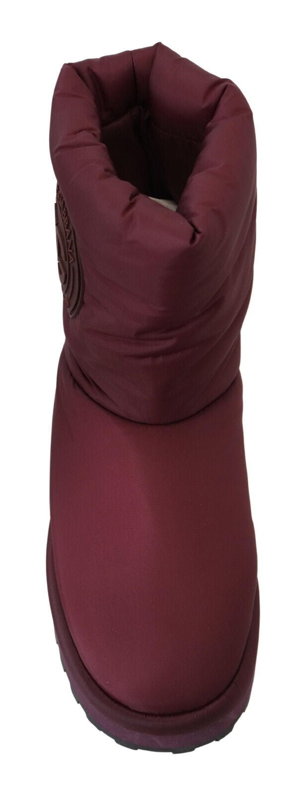 Dolce & Gabbana Bordeaux Nylon Boots Padded Mid Shoes - SMARTMARTNZ