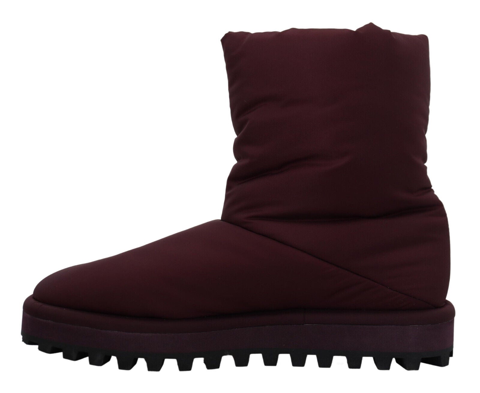 Dolce & Gabbana Bordeaux Nylon Boots Padded Mid Shoes - SMARTMARTNZ