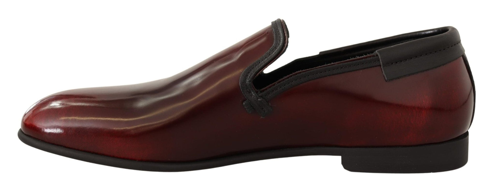 Dolce & Gabbana Bordeaux Patent Leather Dress Loafers Shoes - SMARTMARTNZ