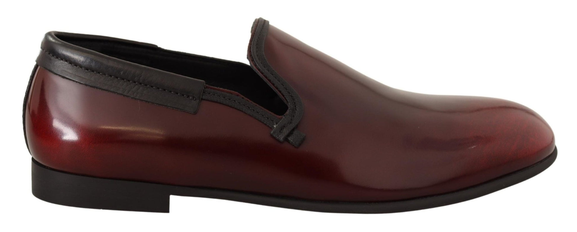 Dolce & Gabbana Bordeaux Patent Leather Dress Loafers Shoes - SMARTMARTNZ