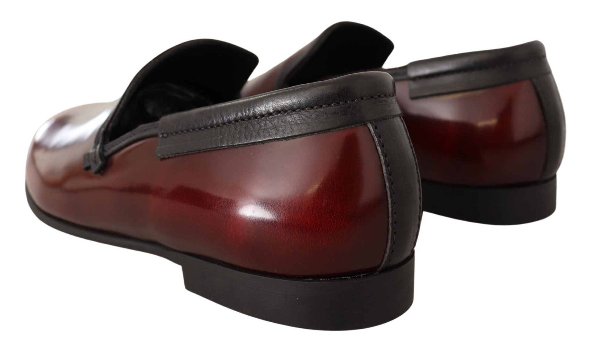 Dolce & Gabbana Bordeaux Patent Leather Dress Loafers Shoes - SMARTMARTNZ