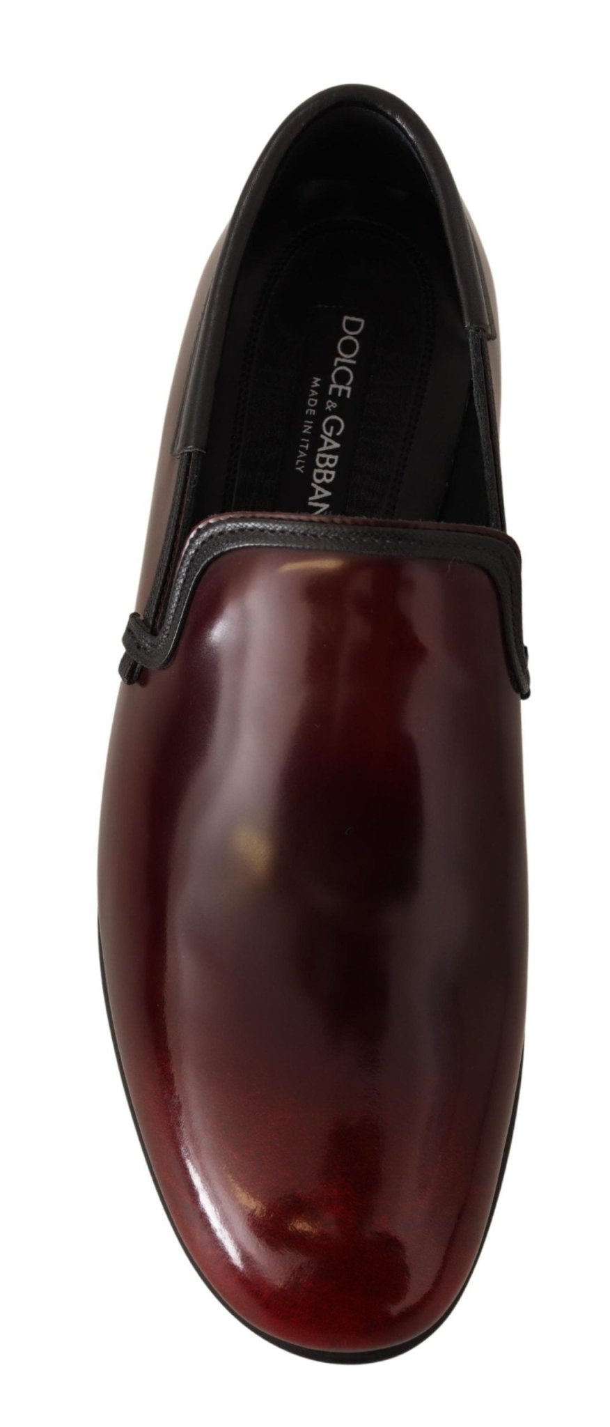 Dolce & Gabbana Bordeaux Patent Leather Dress Loafers Shoes - SMARTMARTNZ