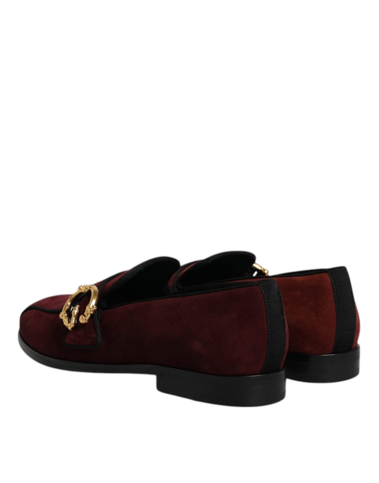 Dolce & Gabbana Bordeaux Suede Loafers Formal Men Dress Shoes - SMARTMARTNZ