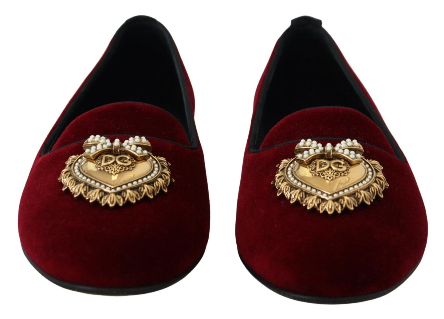 Dolce & Gabbana Bordeaux Velvet Slip - On Loafers Flats Shoes - SMARTMARTNZ