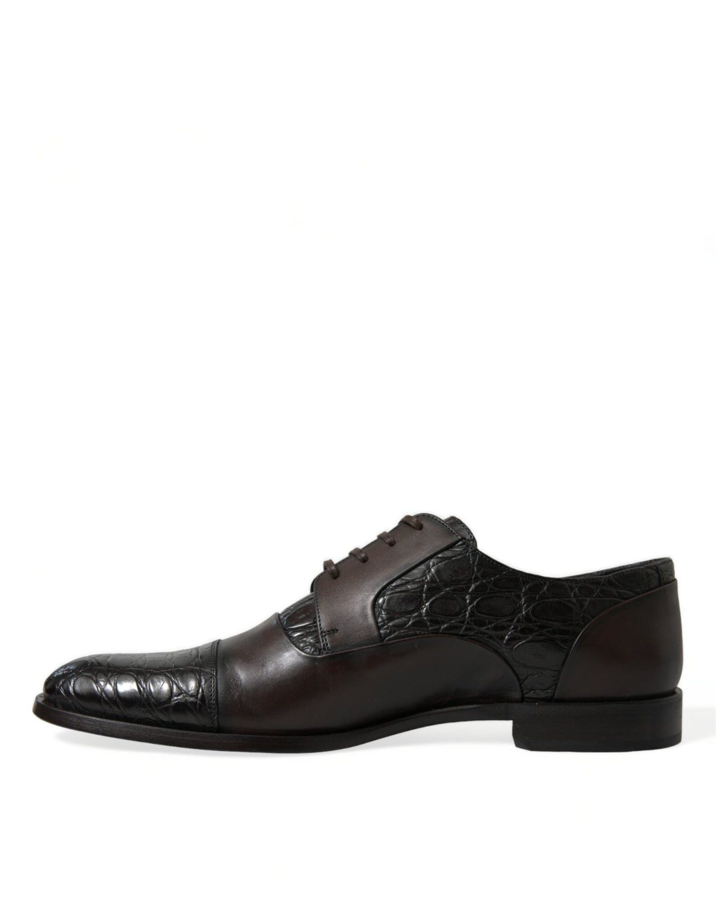 Dolce & Gabbana Brown Exotic Leather Formal Men Dress Shoes - SMARTMARTNZ