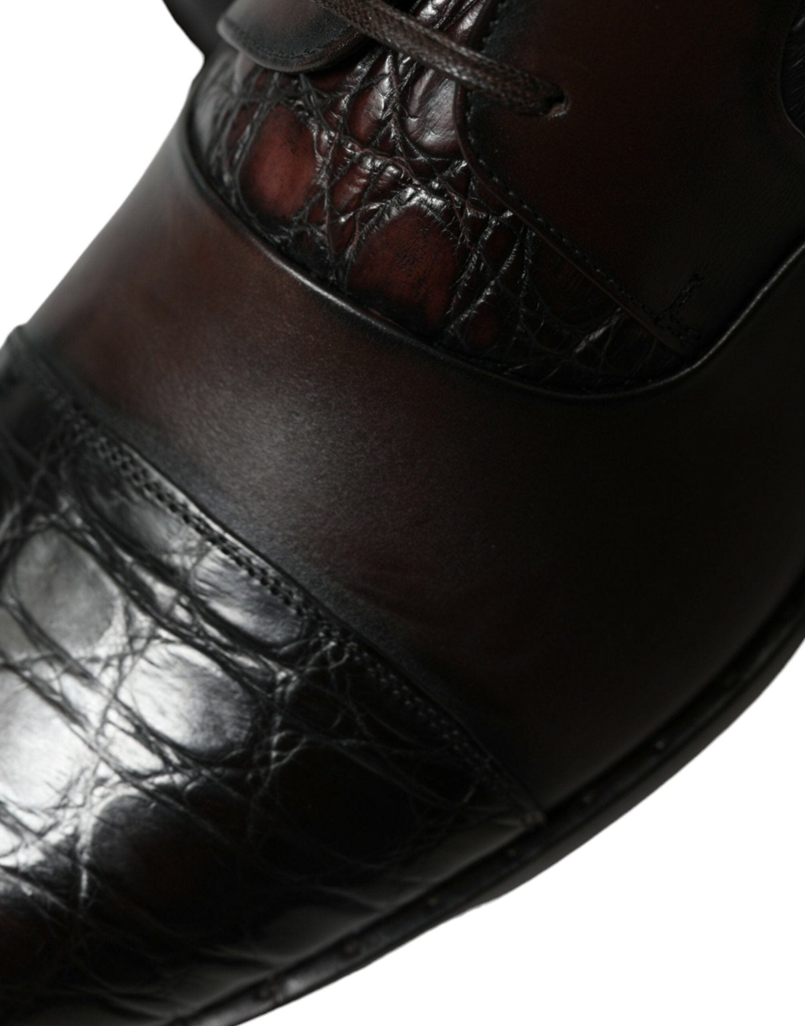 Dolce & Gabbana Brown Exotic Leather Formal Men Dress Shoes - SMARTMARTNZ