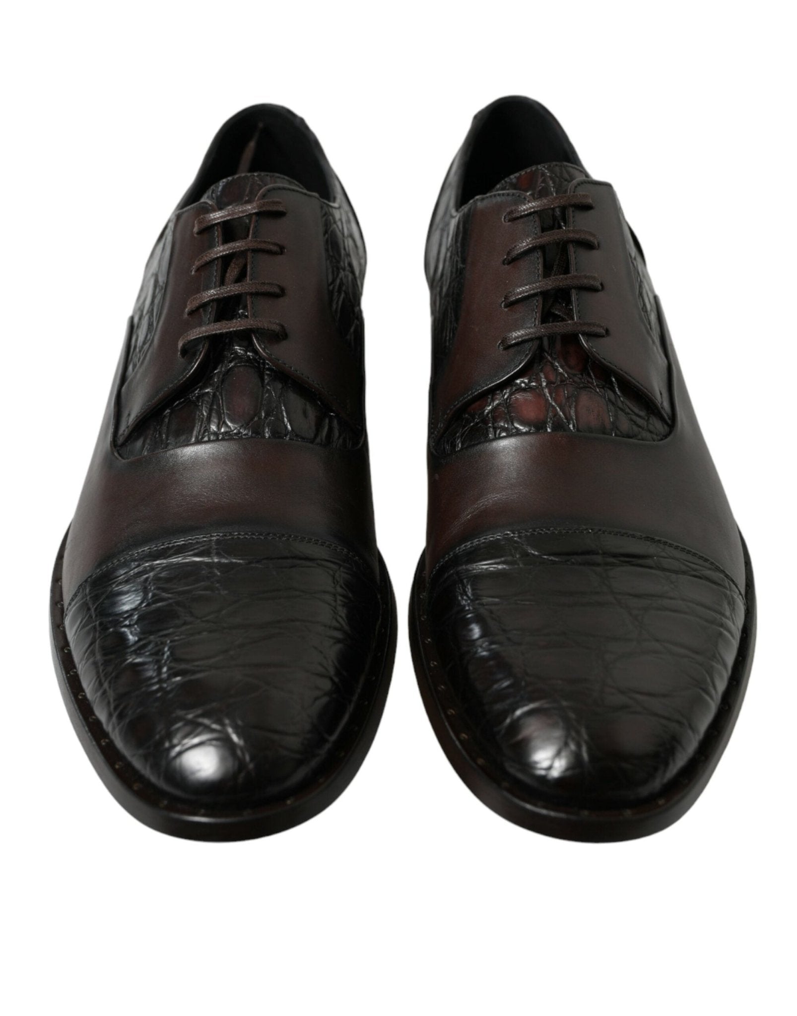 Dolce & Gabbana Brown Exotic Leather Formal Men Dress Shoes - SMARTMARTNZ