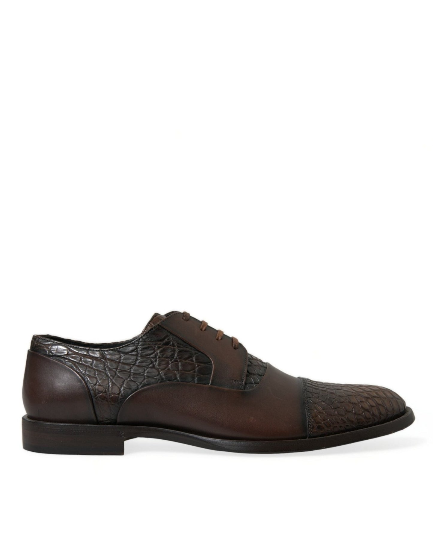 Dolce & Gabbana Brown Exotic Leather Lace Up Oxford Dress Shoes - SMARTMARTNZ