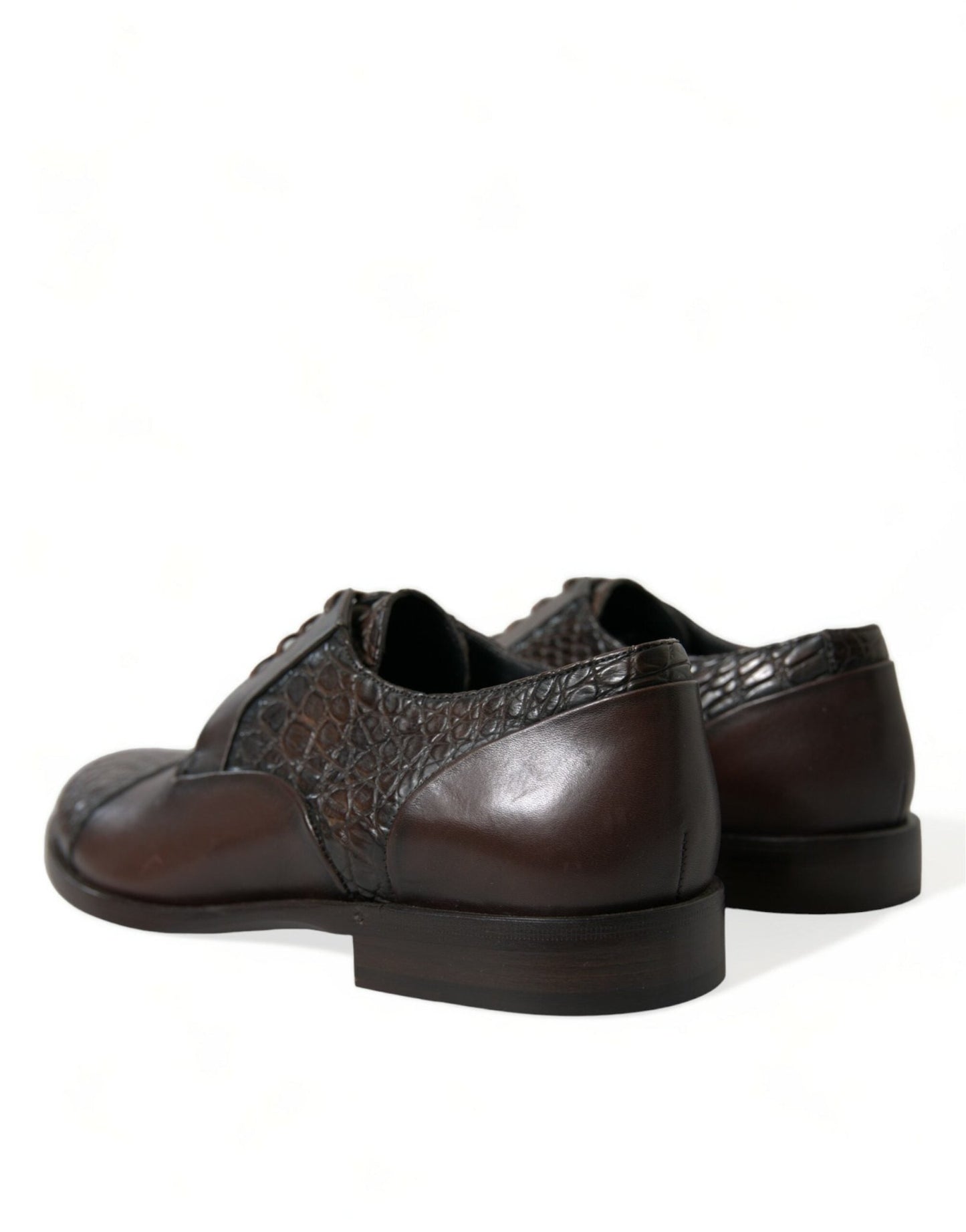 Dolce & Gabbana Brown Exotic Leather Lace Up Oxford Dress Shoes - SMARTMARTNZ