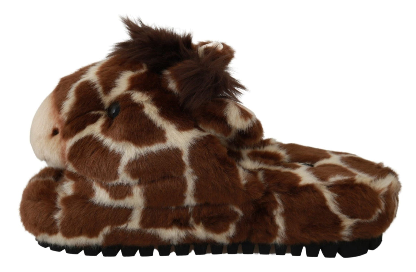 Dolce & Gabbana Brown Giraffe Slippers Flats Sandals Shoes - SMARTMARTNZ