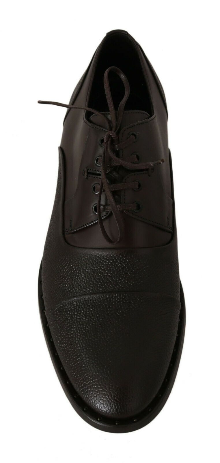 Dolce & Gabbana Brown Leather Laceups Dress Mens Shoes - SMARTMARTNZ