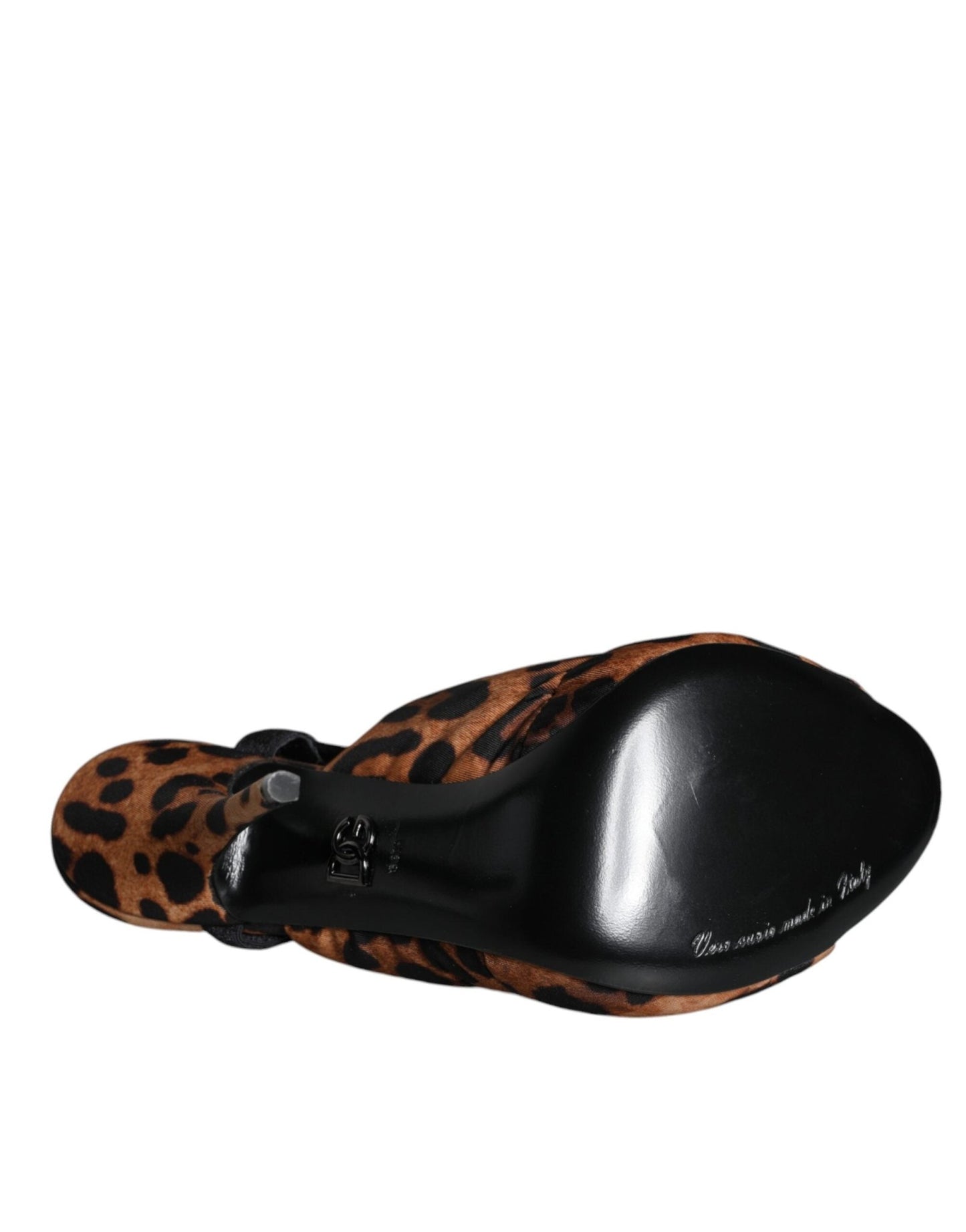 Dolce & Gabbana Brown Leopard Keira Slingback Sandals Shoes - SMARTMARTNZ