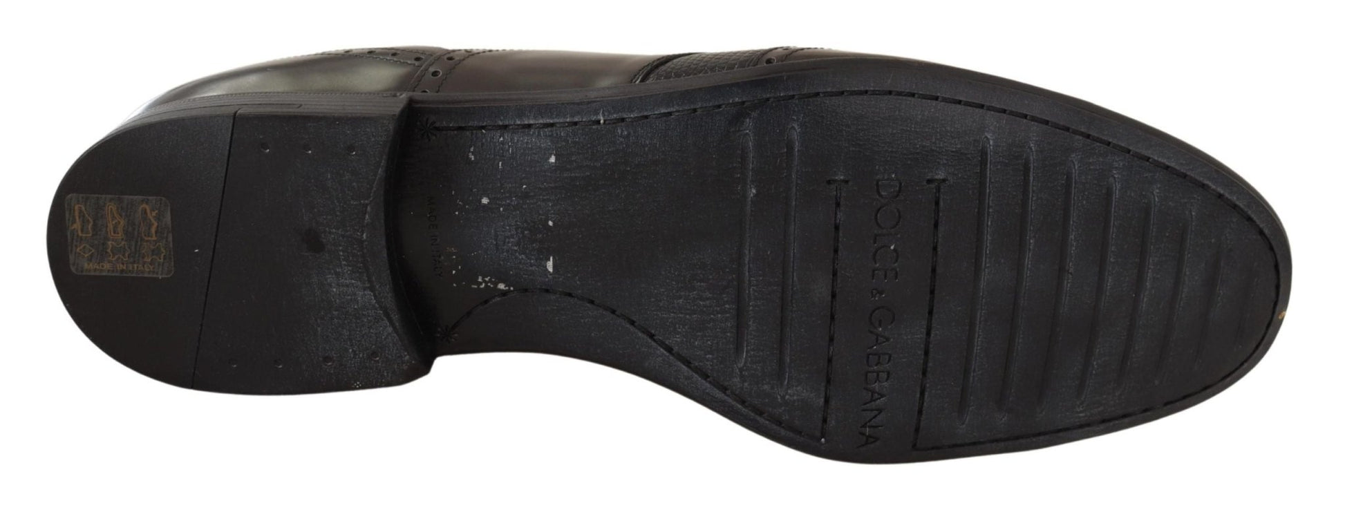 Dolce & Gabbana Brown Lizard Skin Leather Oxford Dress Shoes - SMARTMARTNZ