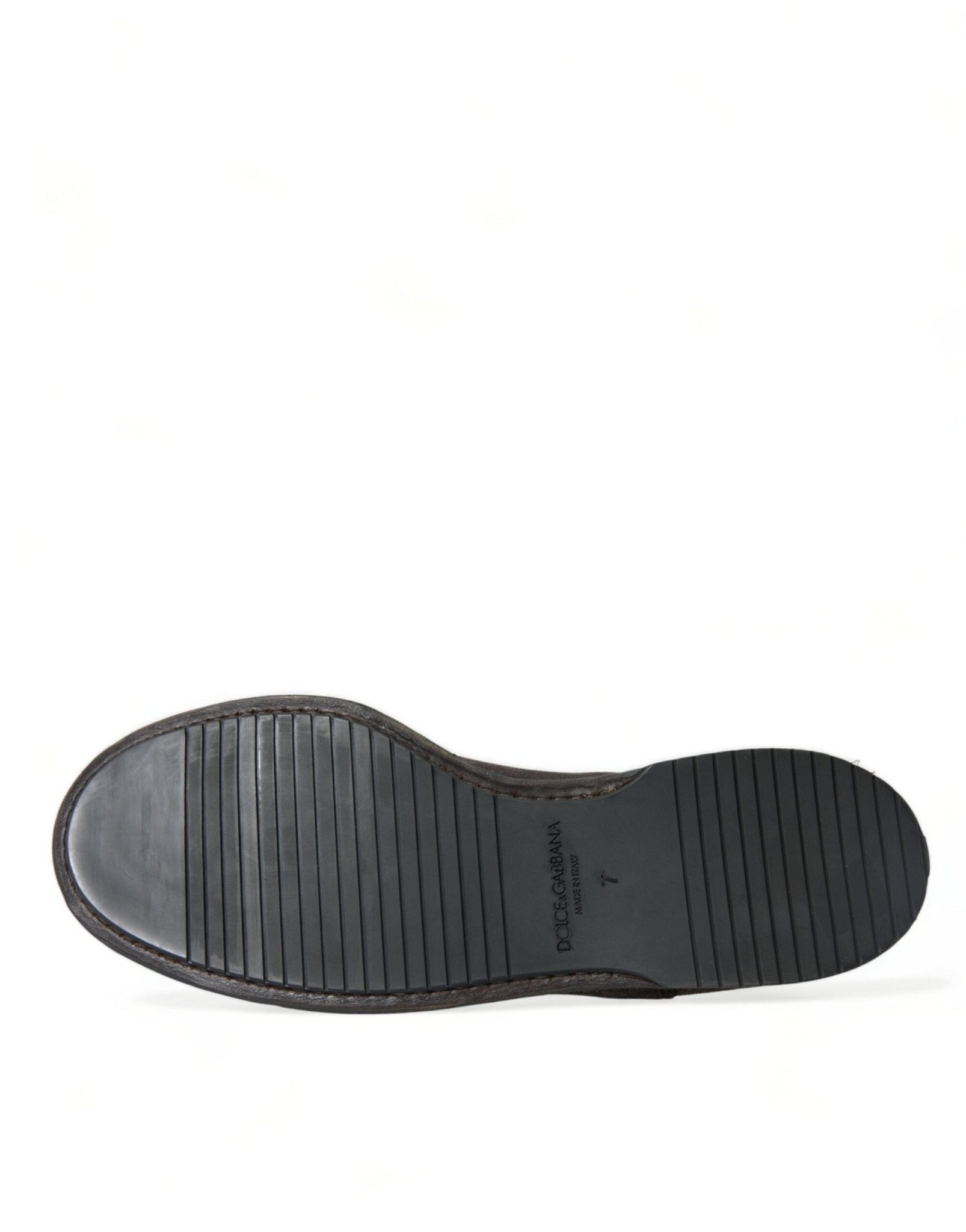 Dolce & Gabbana Brown Velvet Men Lace Up Oxford Dress Shoes - SMARTMARTNZ