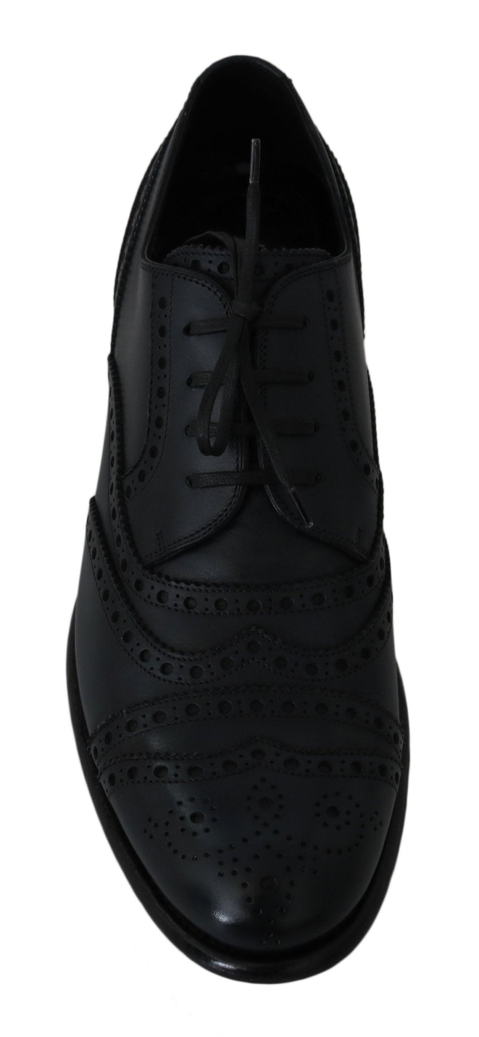 Dolce & Gabbana Dark Blue Leather Wingtip Oxford Dress Shoes - SMARTMARTNZ