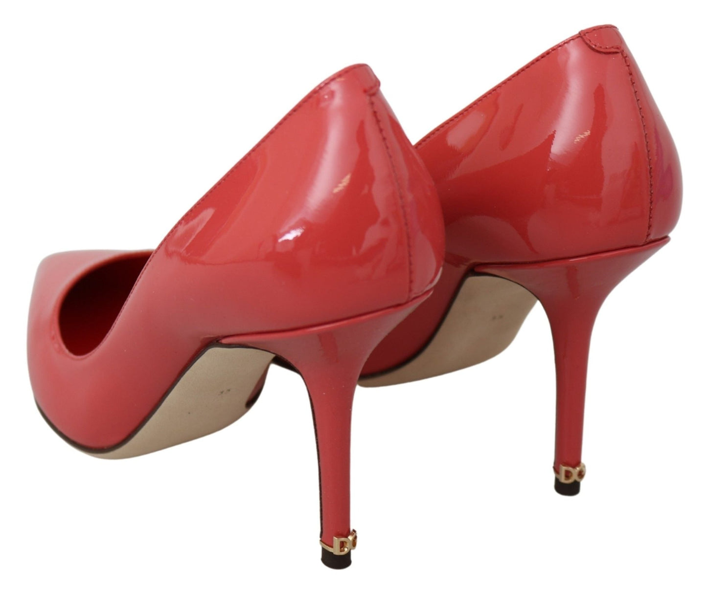Dolce & Gabbana Dark Pink Patent Leather Heels Pumps - SMARTMARTNZ