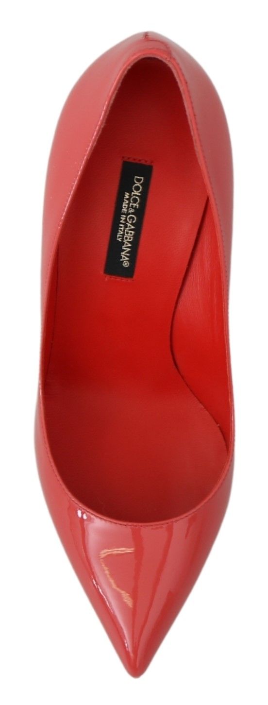 Dolce & Gabbana Dark Pink Patent Leather Heels Pumps - SMARTMARTNZ