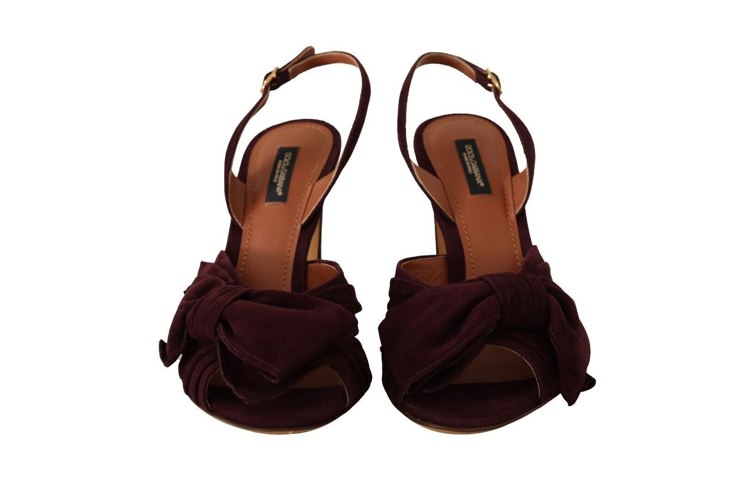 Dolce & Gabbana Dark Purple Suede Ankle Strap Sandals Shoes - SMARTMARTNZ