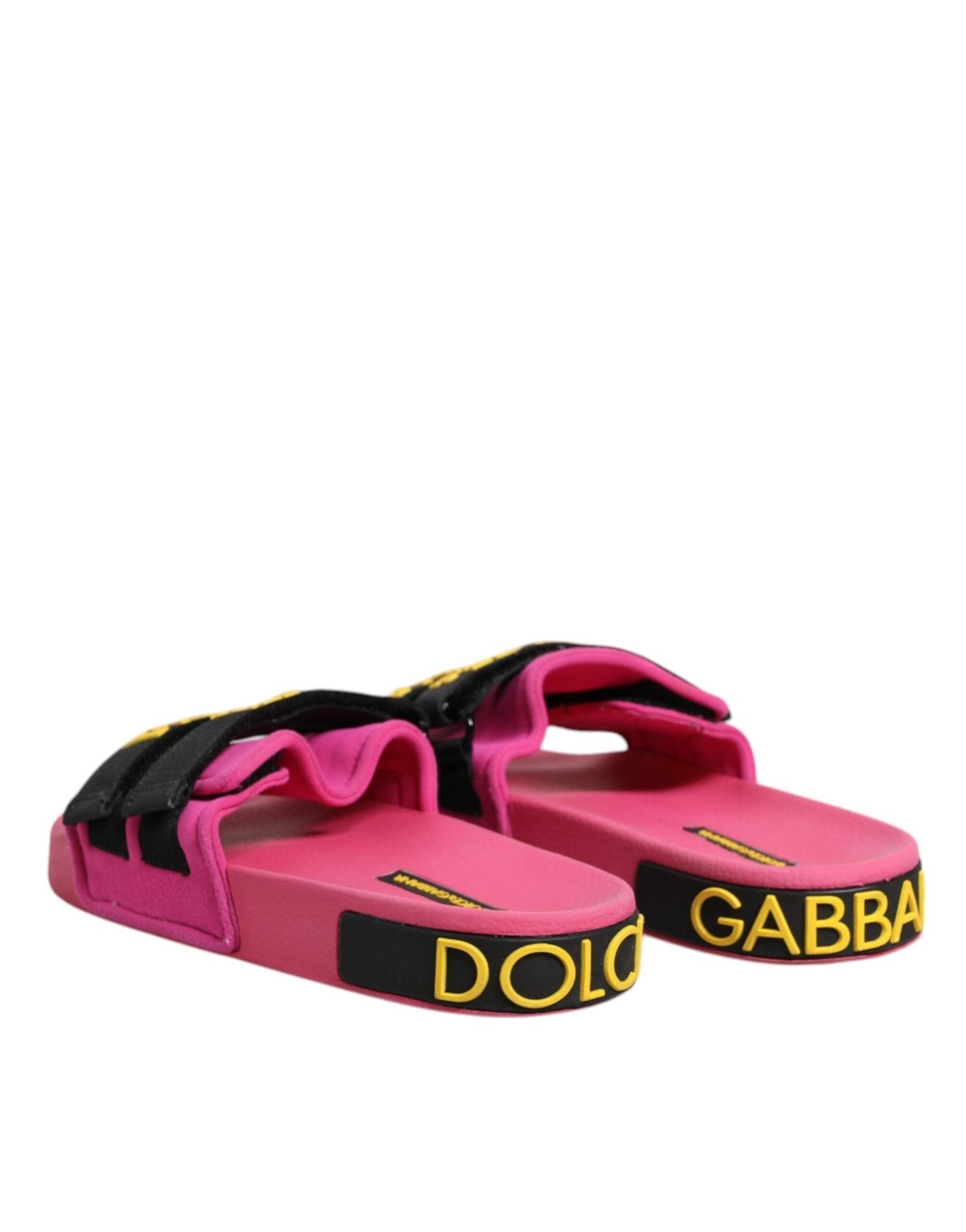 Dolce & Gabbana Fuchsia Neoprene Slides Flats Beachwear Shoes - SMARTMARTNZ