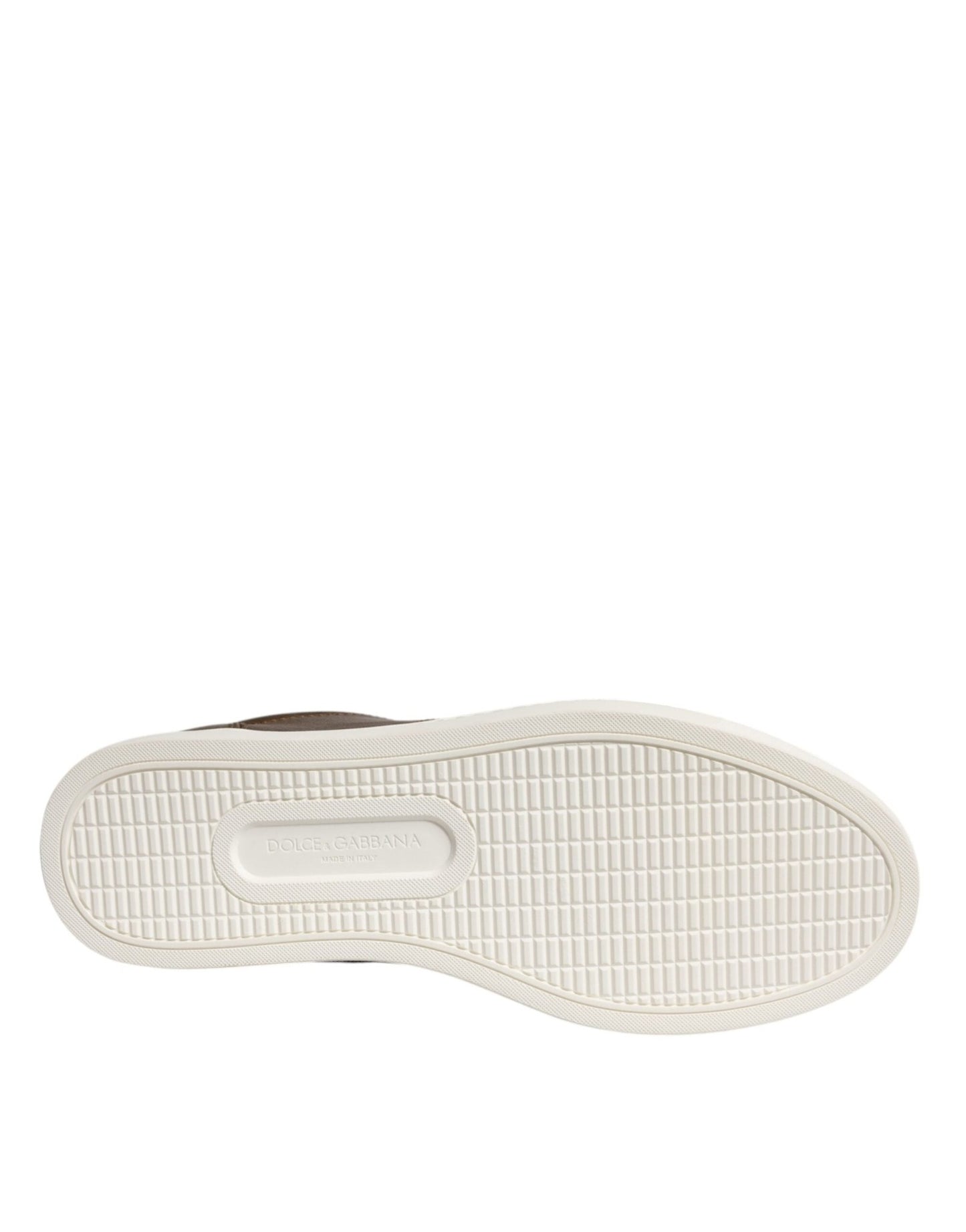Dolce & Gabbana Gold Leather Logo London Men Sneaker Shoes - SMARTMARTNZ