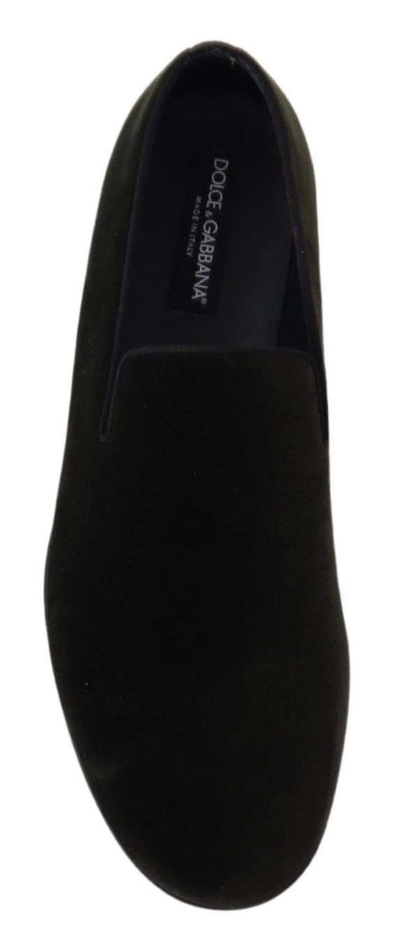 Dolce & Gabbana Green Velvet Slip On Mens Loafers Shoes - SMARTMARTNZ