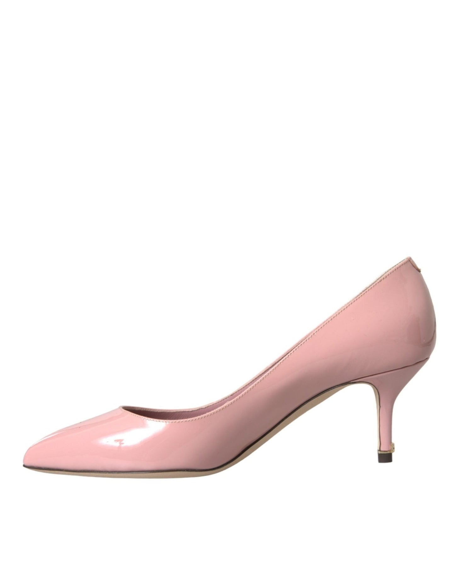 Dolce & Gabbana Light Pink Patent Leather Heels Pumps Shoes - SMARTMARTNZ