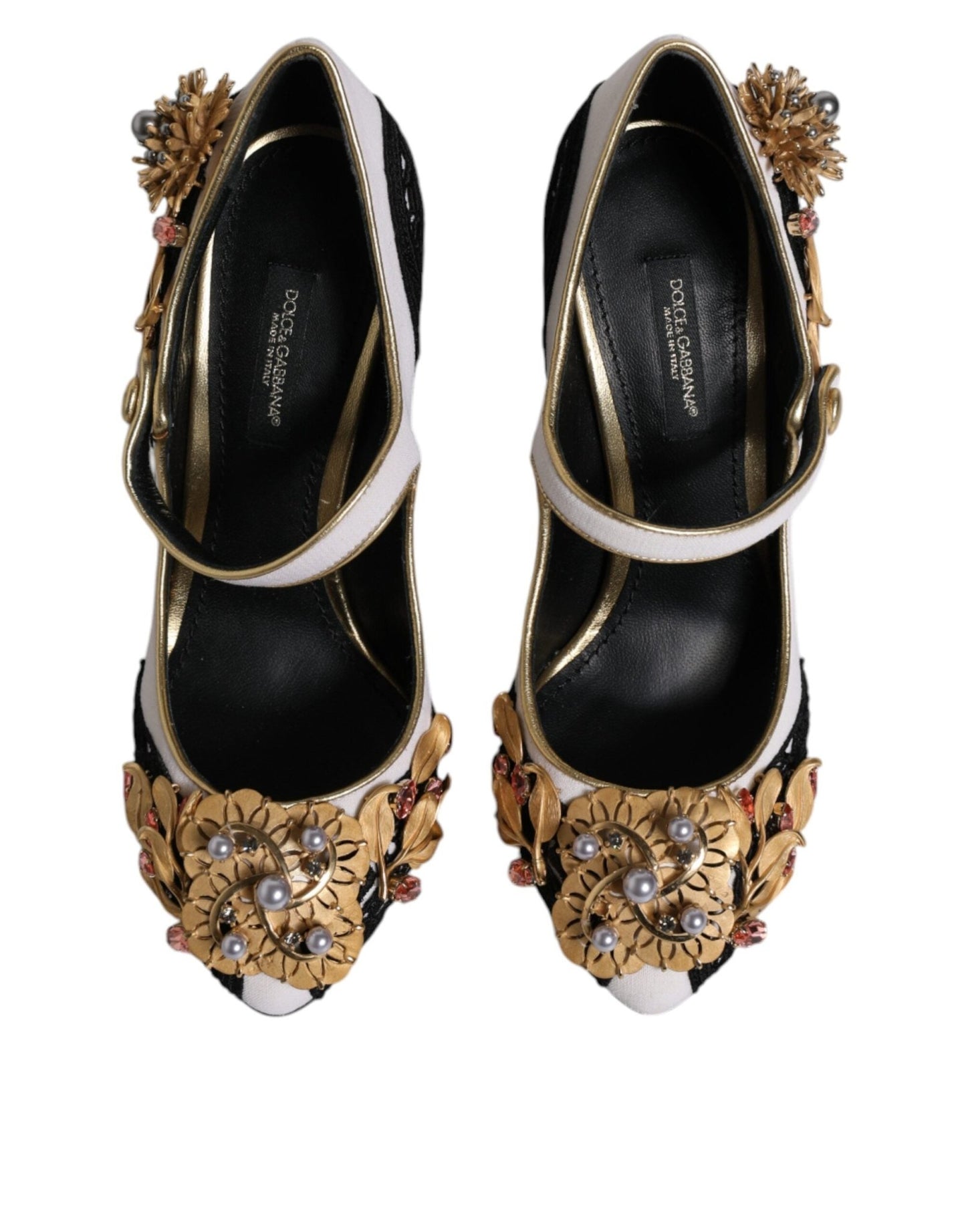Dolce & Gabbana Multicolor Embellished Heels Pumps Shoes - SMARTMARTNZ