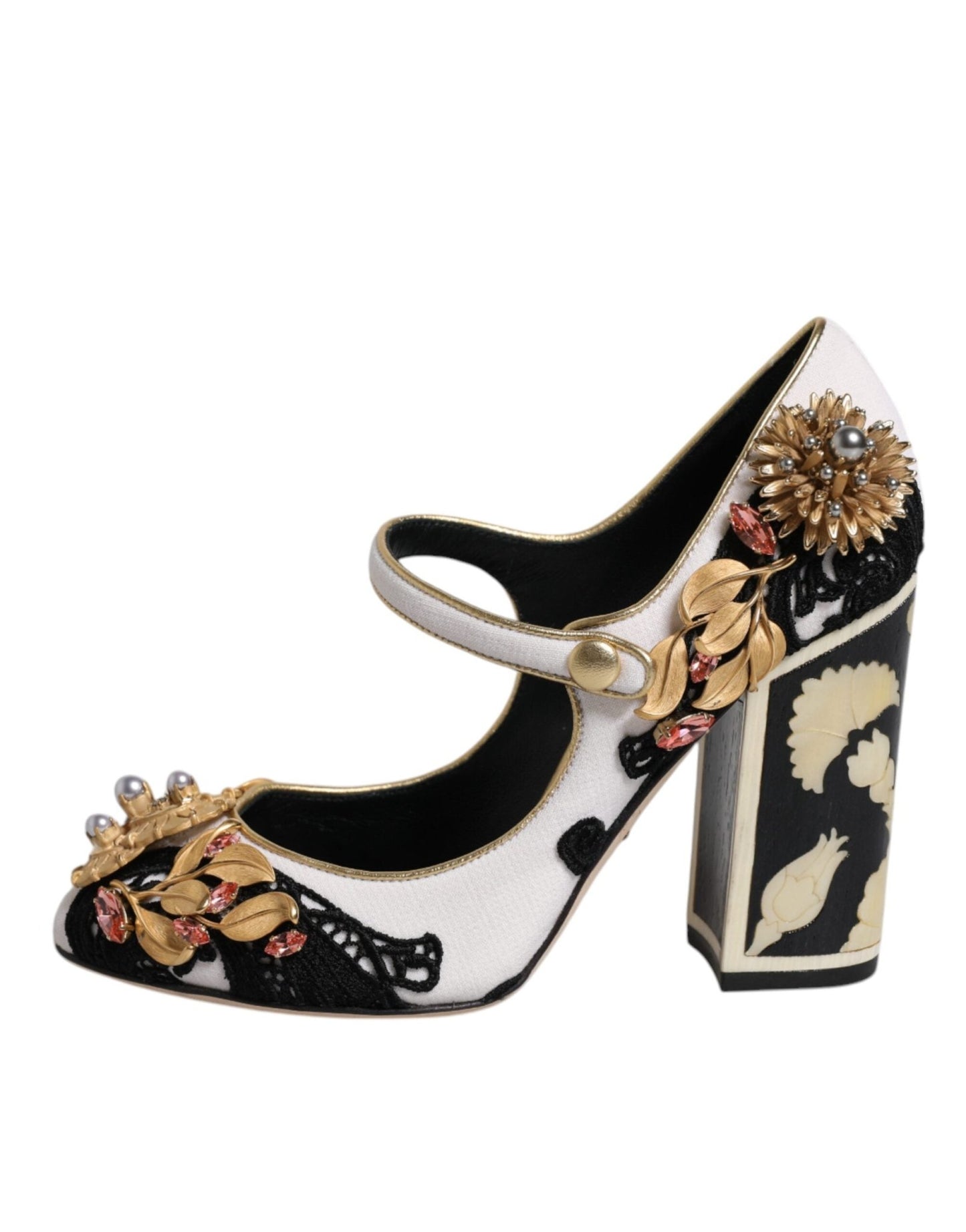 Dolce & Gabbana Multicolor Embellished Heels Pumps Shoes - SMARTMARTNZ