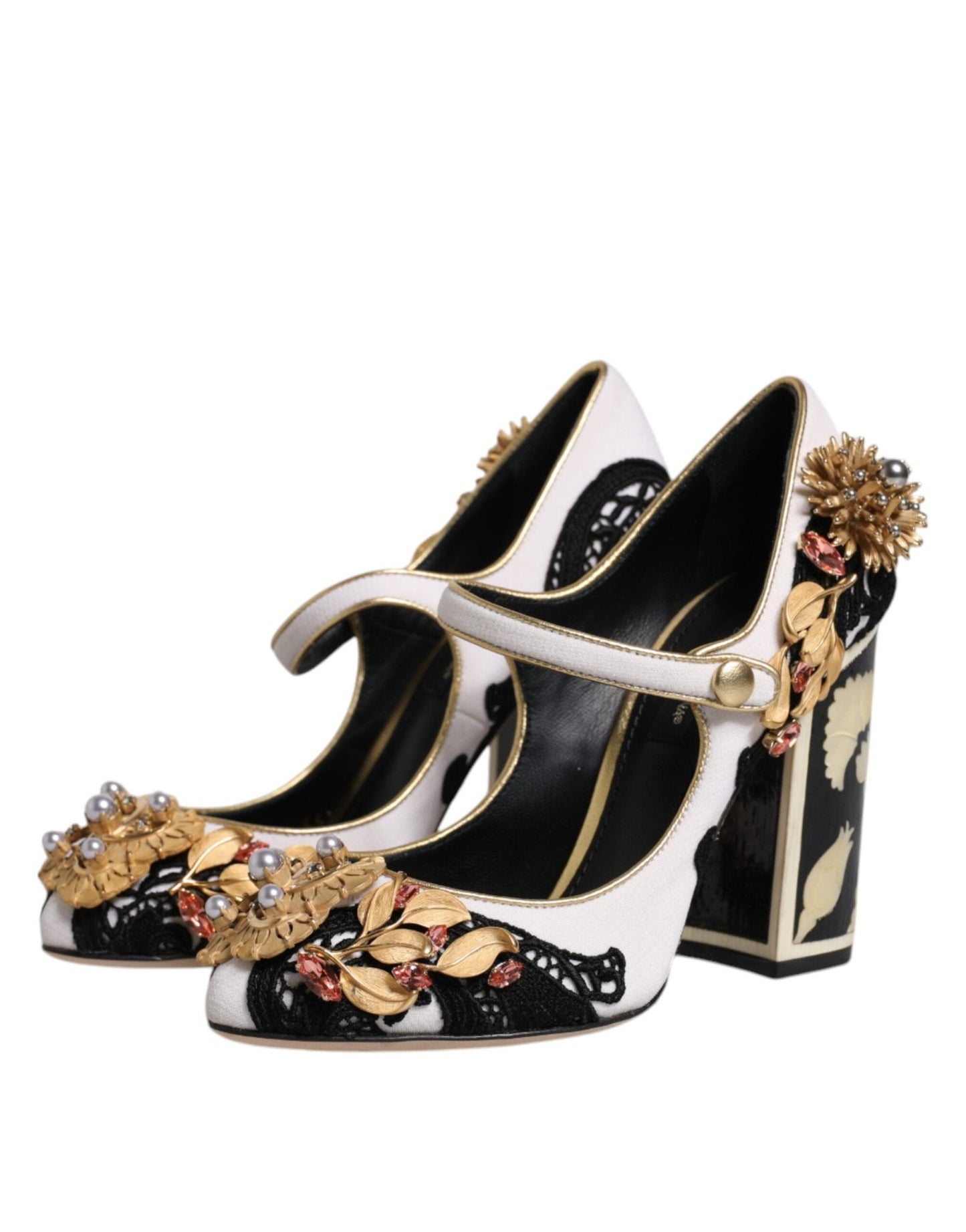 Dolce & Gabbana Multicolor Embellished Heels Pumps Shoes - SMARTMARTNZ