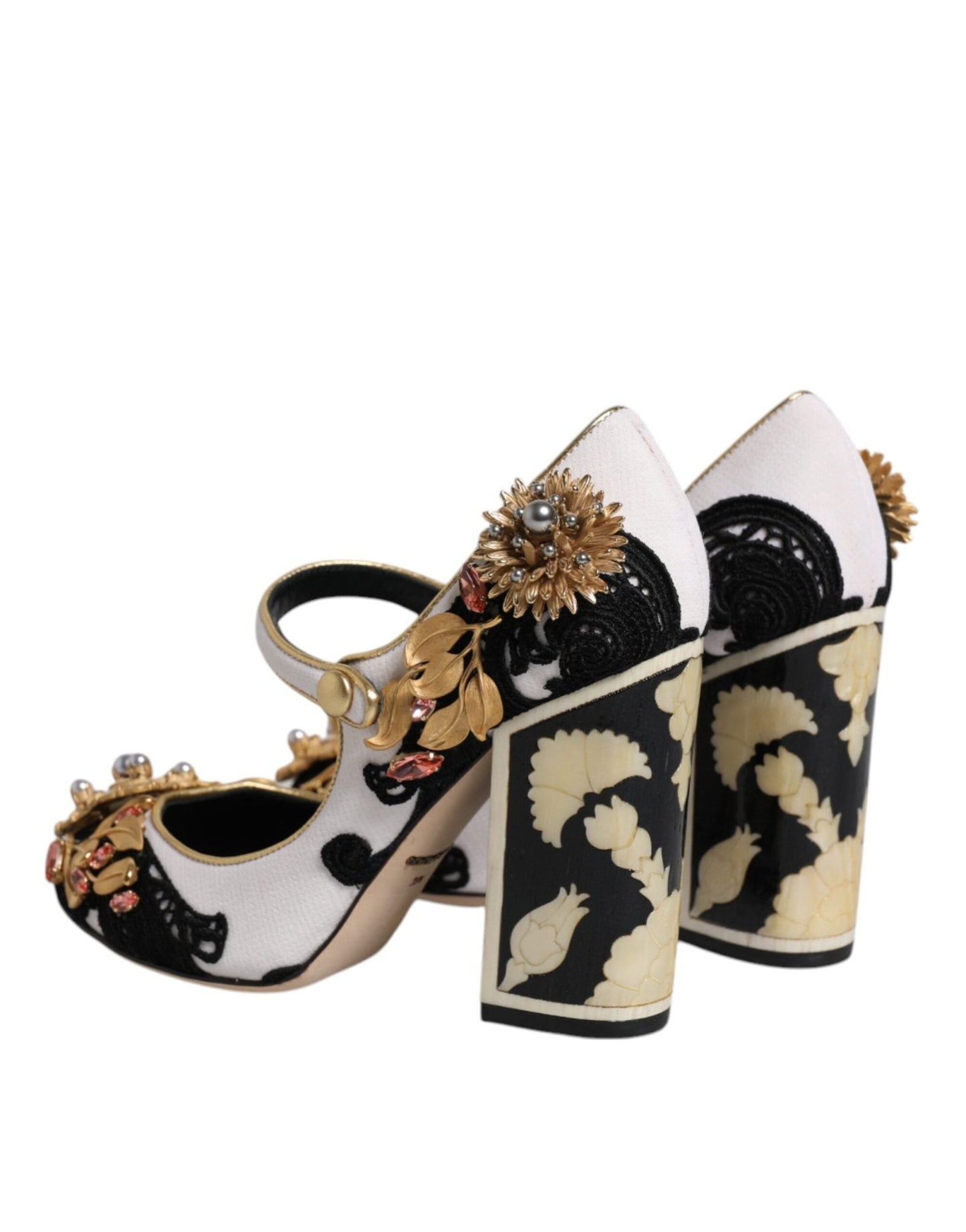 Dolce & Gabbana Multicolor Embellished Heels Pumps Shoes - SMARTMARTNZ