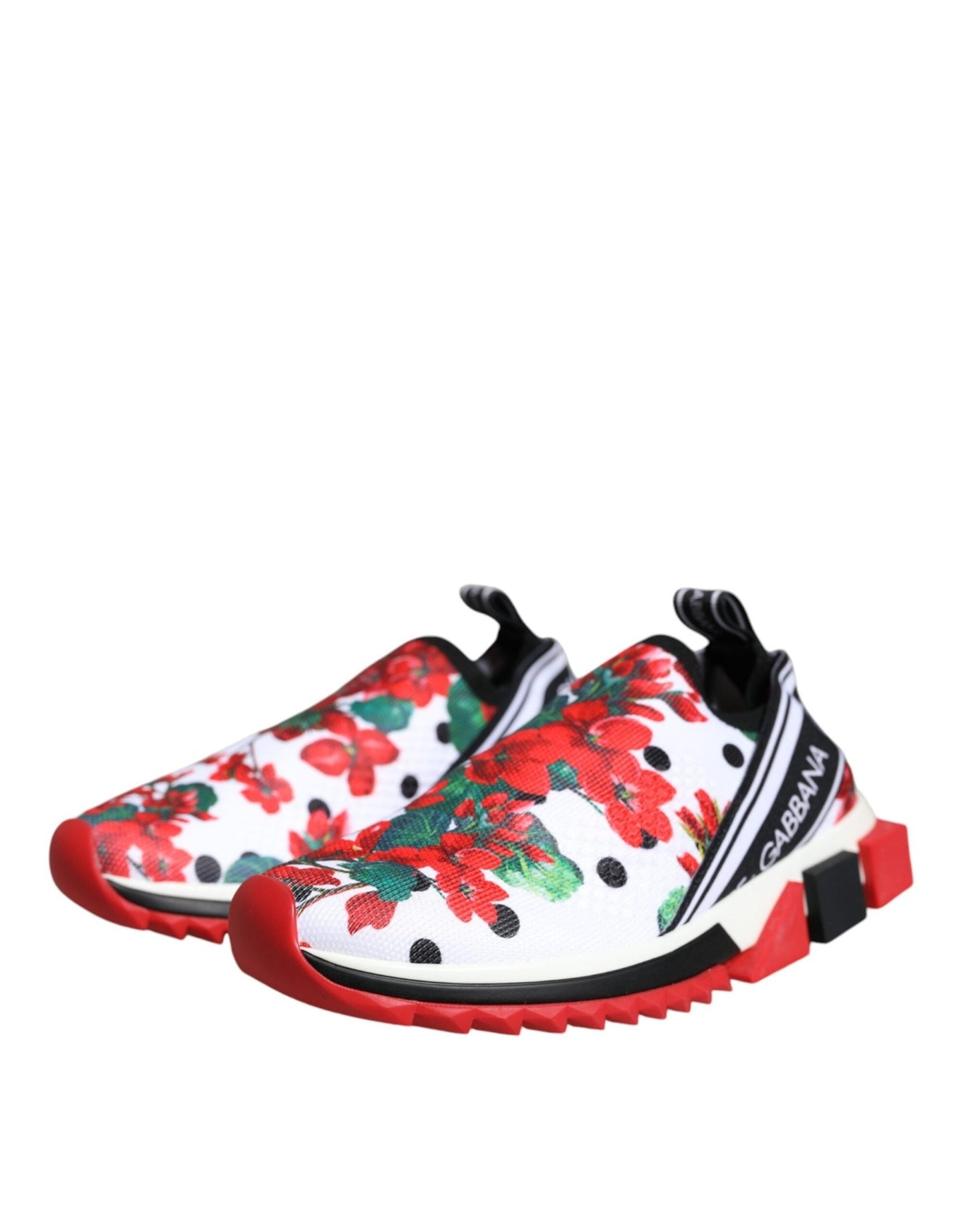 Dolce & Gabbana Multicolor Geranium Sorrento Sneakers Shoes - SMARTMARTNZ