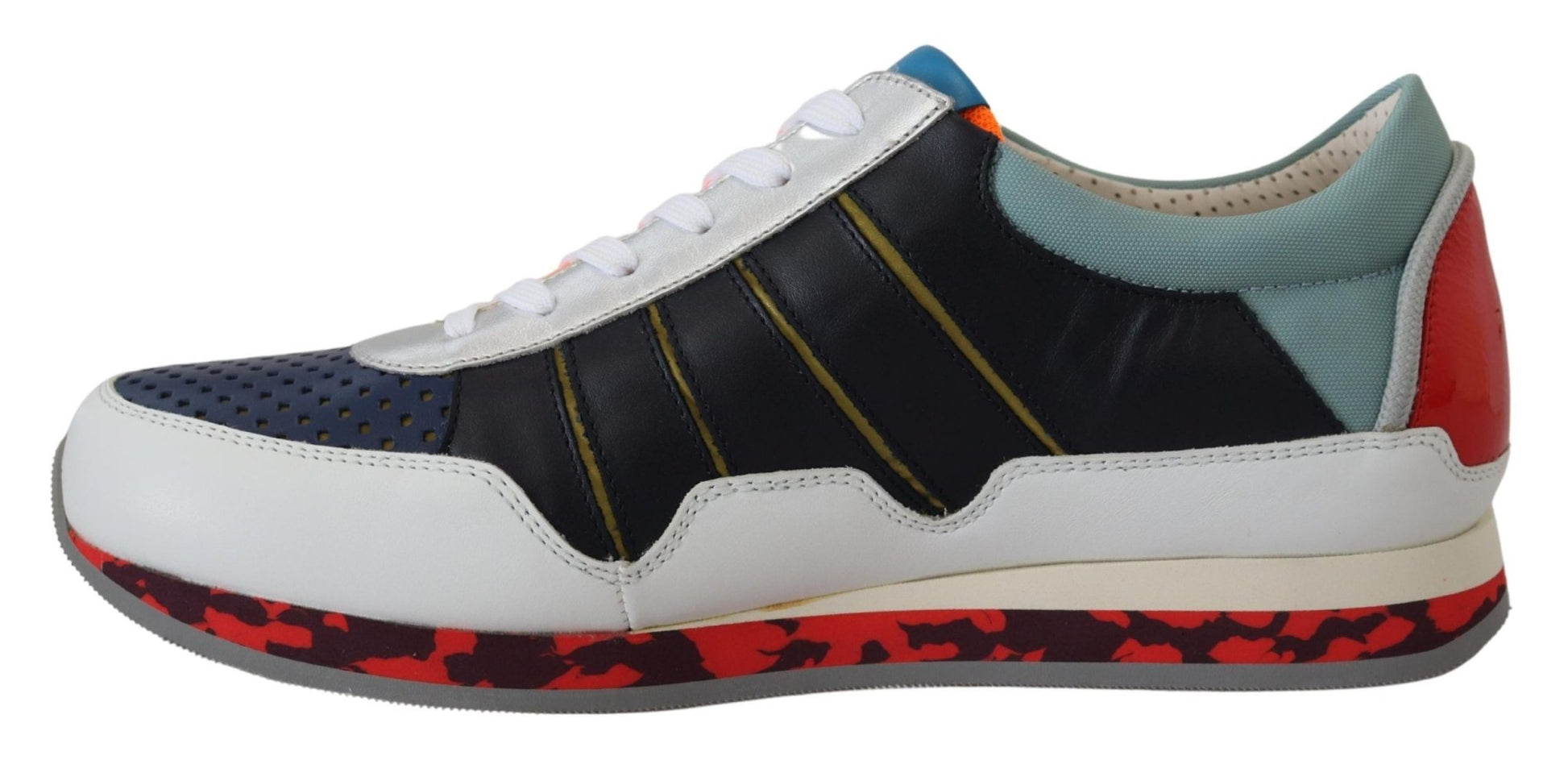 Dolce & Gabbana Multicolor Leather Sport Low Top Sneakers - SMARTMARTNZ