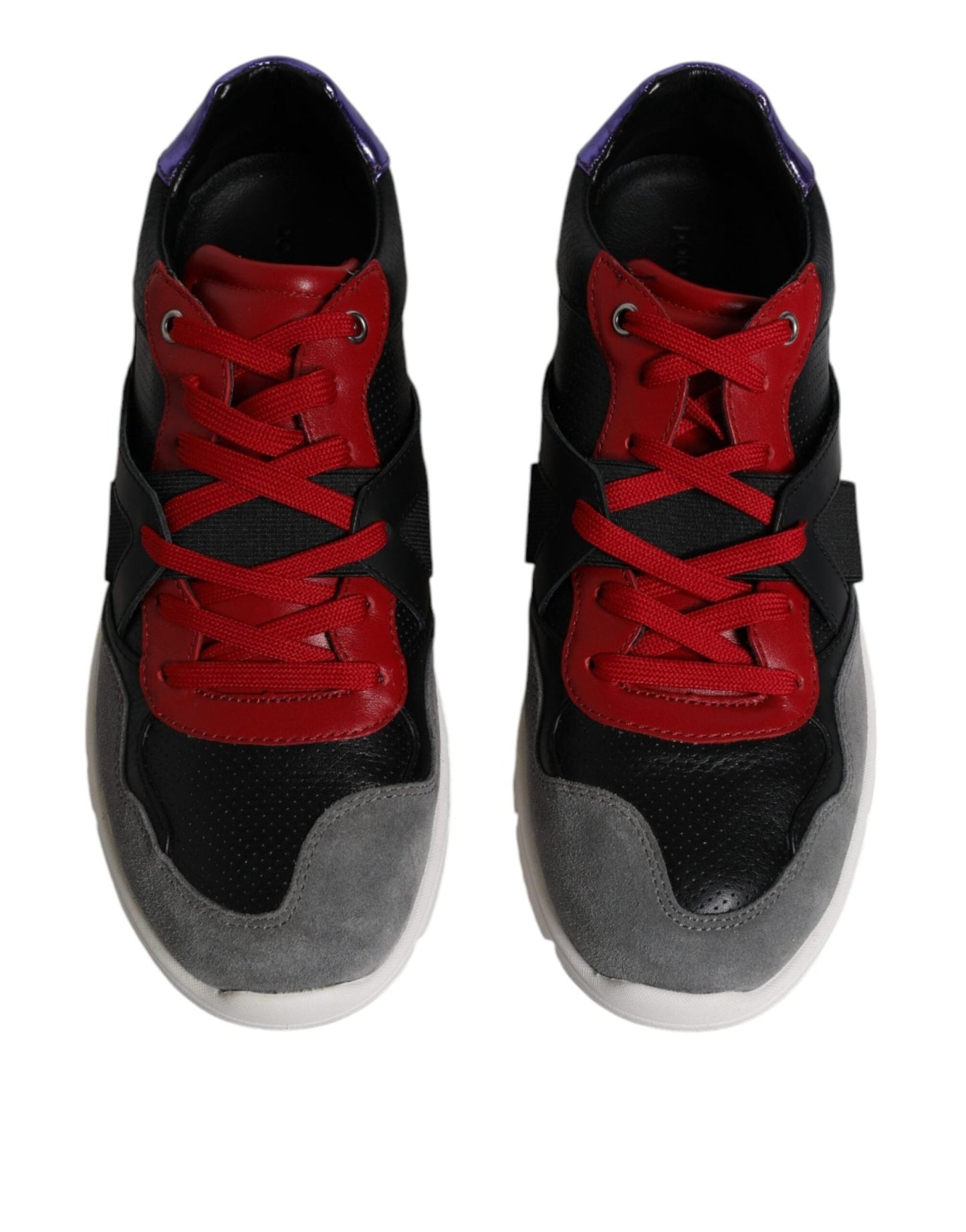 Dolce & Gabbana Multicolor Leather Suede Low Top Sneakers Shoes - SMARTMARTNZ