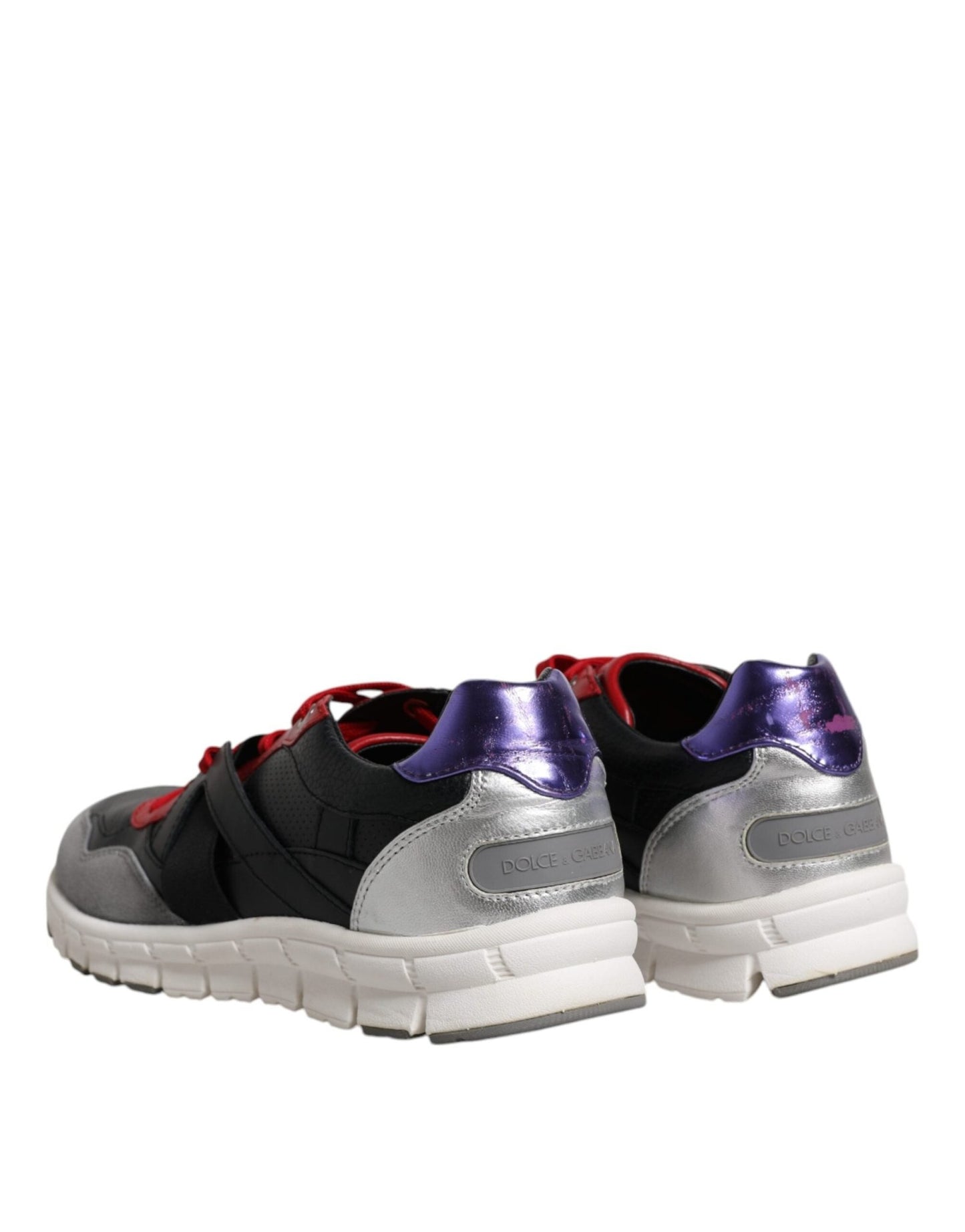 Dolce & Gabbana Multicolor Leather Suede Low Top Sneakers Shoes - SMARTMARTNZ