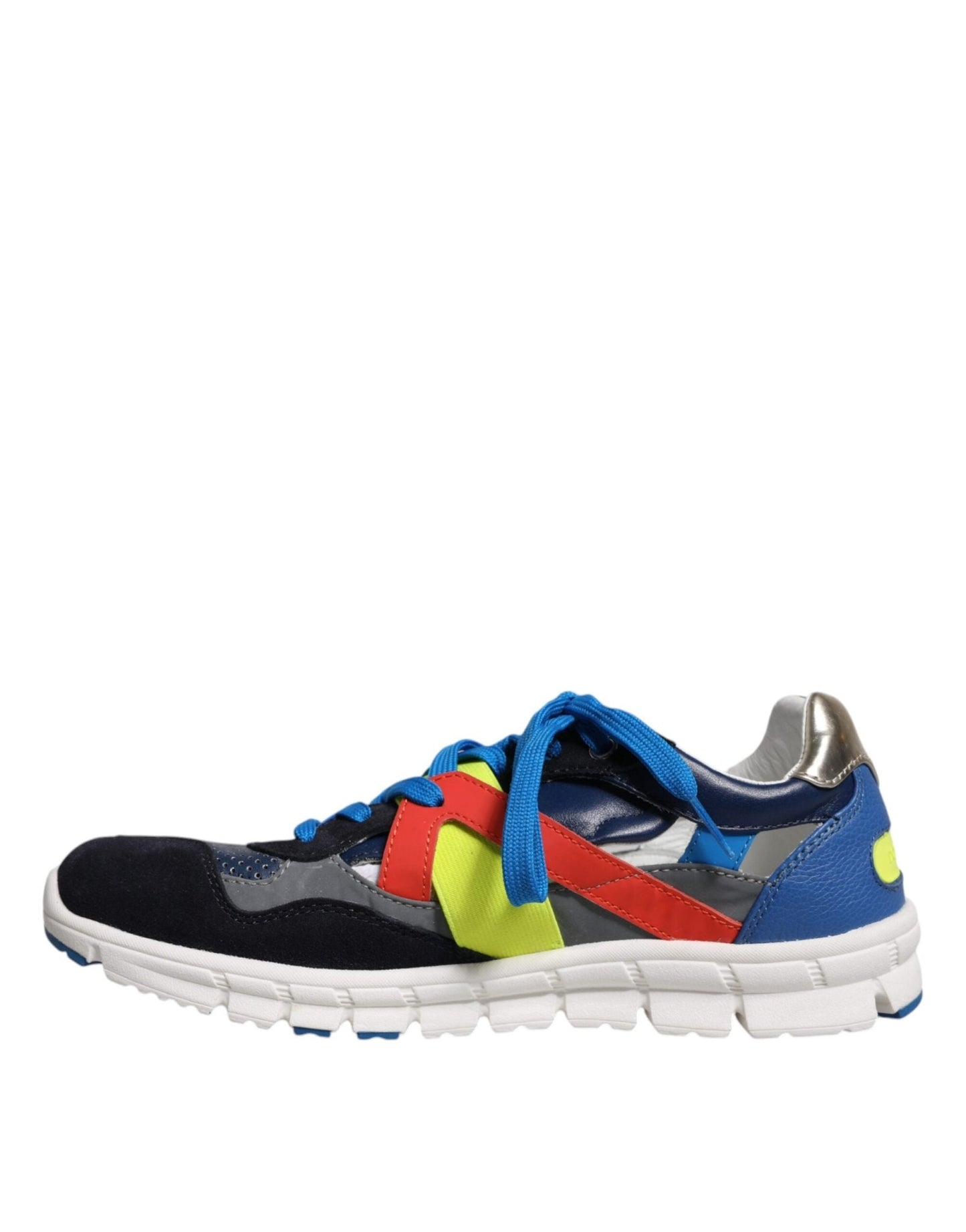 Dolce & Gabbana Multicolor Leather Suede Low Top Sneakers Shoes - SMARTMARTNZ