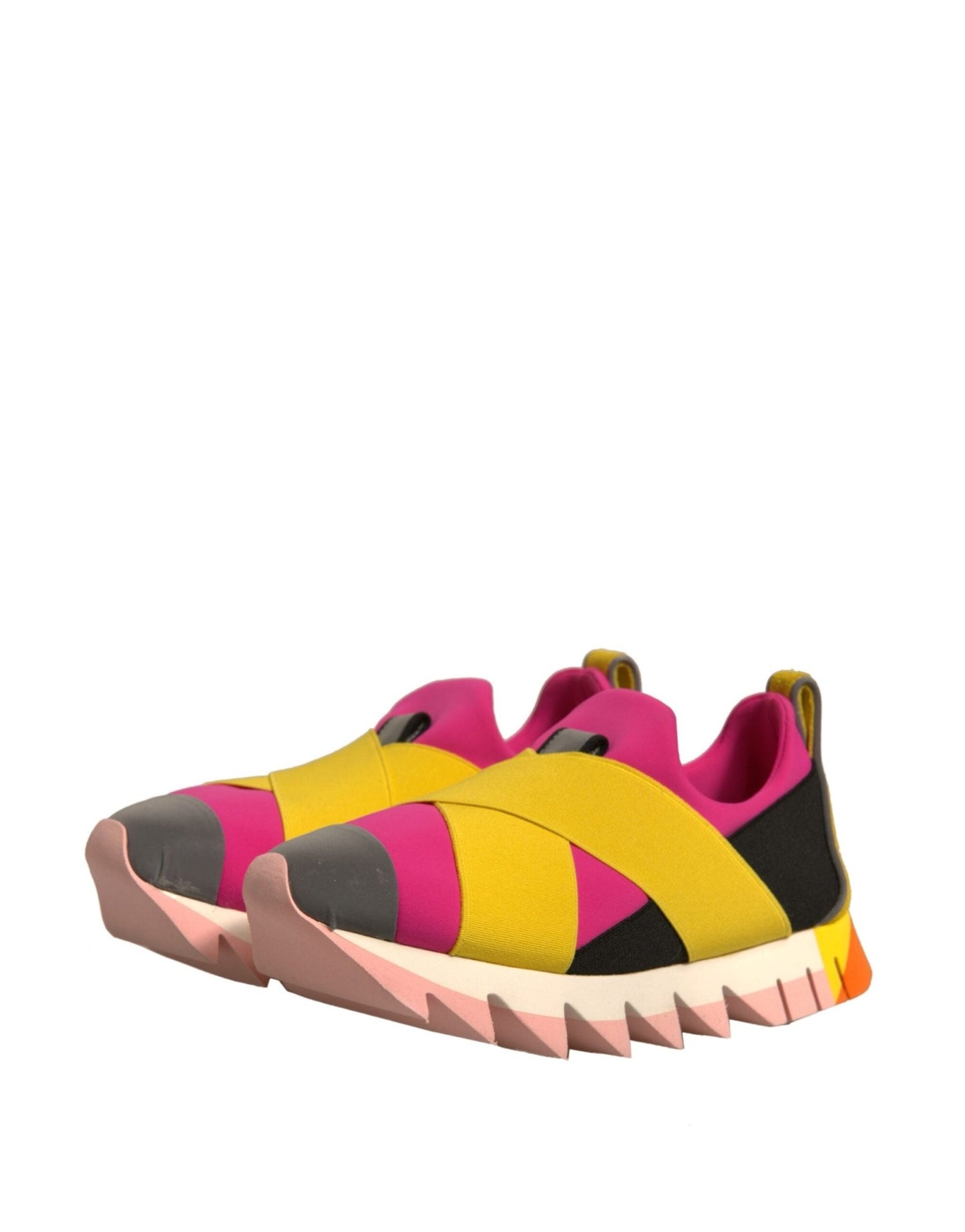 Dolce & Gabbana Multicolor Neoprene Elastic Ibiza Sneakers Shoes - SMARTMARTNZ