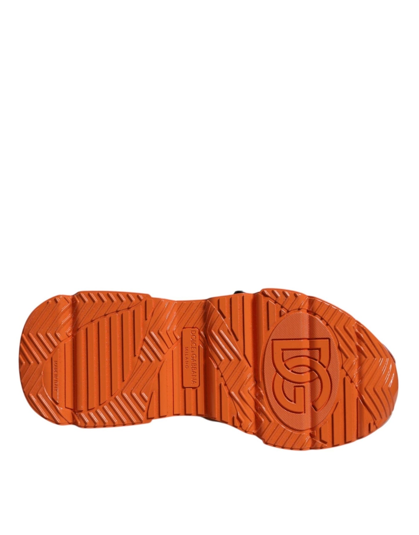 Dolce & Gabbana Orange Multi Panel Chunky High Top Sneakers Shoes - SMARTMARTNZ