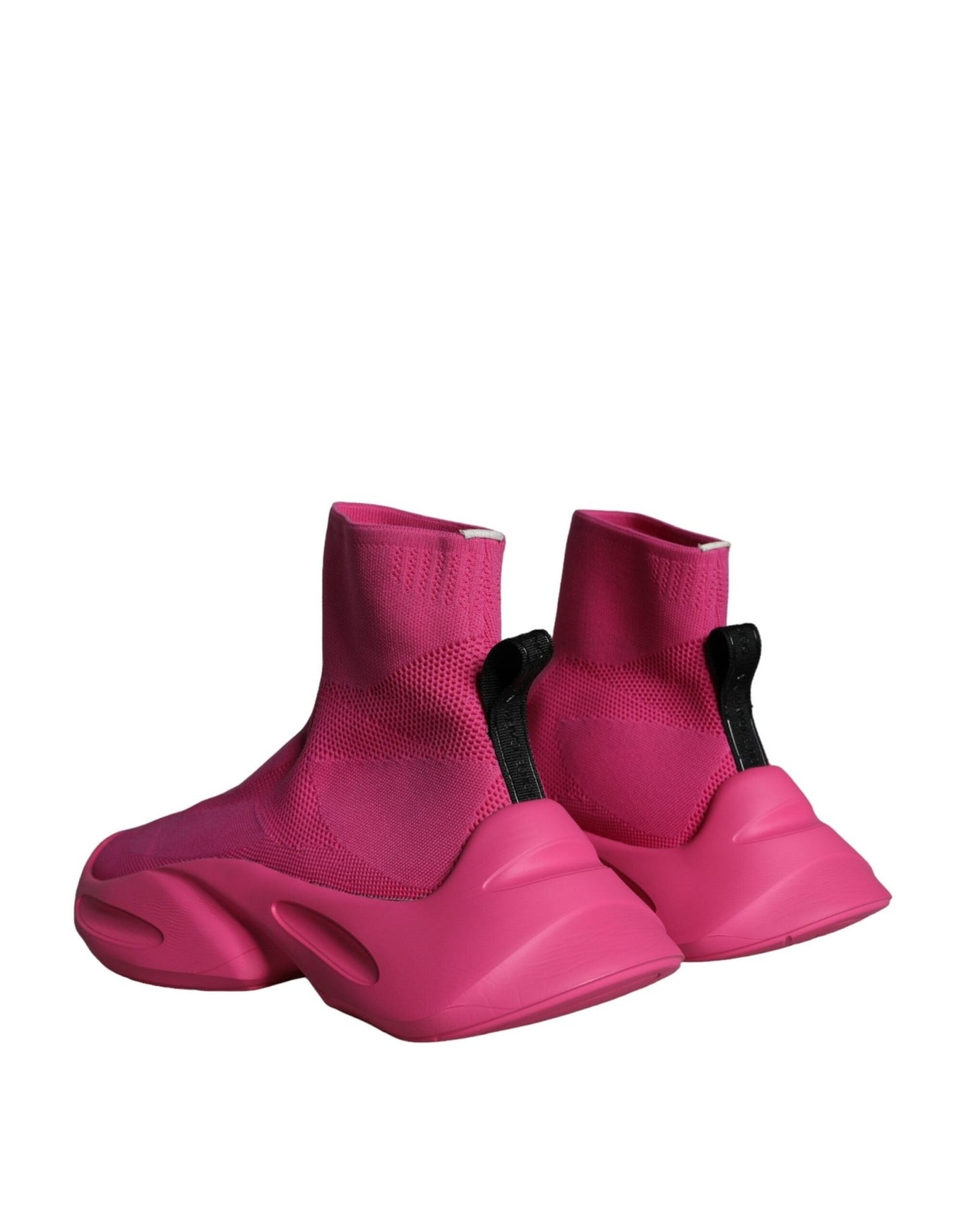 Dolce & Gabbana Pink Logo Print Slip On Socks Sneakers Shoes - SMARTMARTNZ