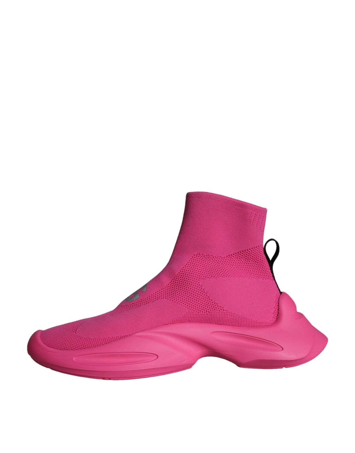 Dolce & Gabbana Pink Logo Print Slip On Socks Sneakers Shoes - SMARTMARTNZ