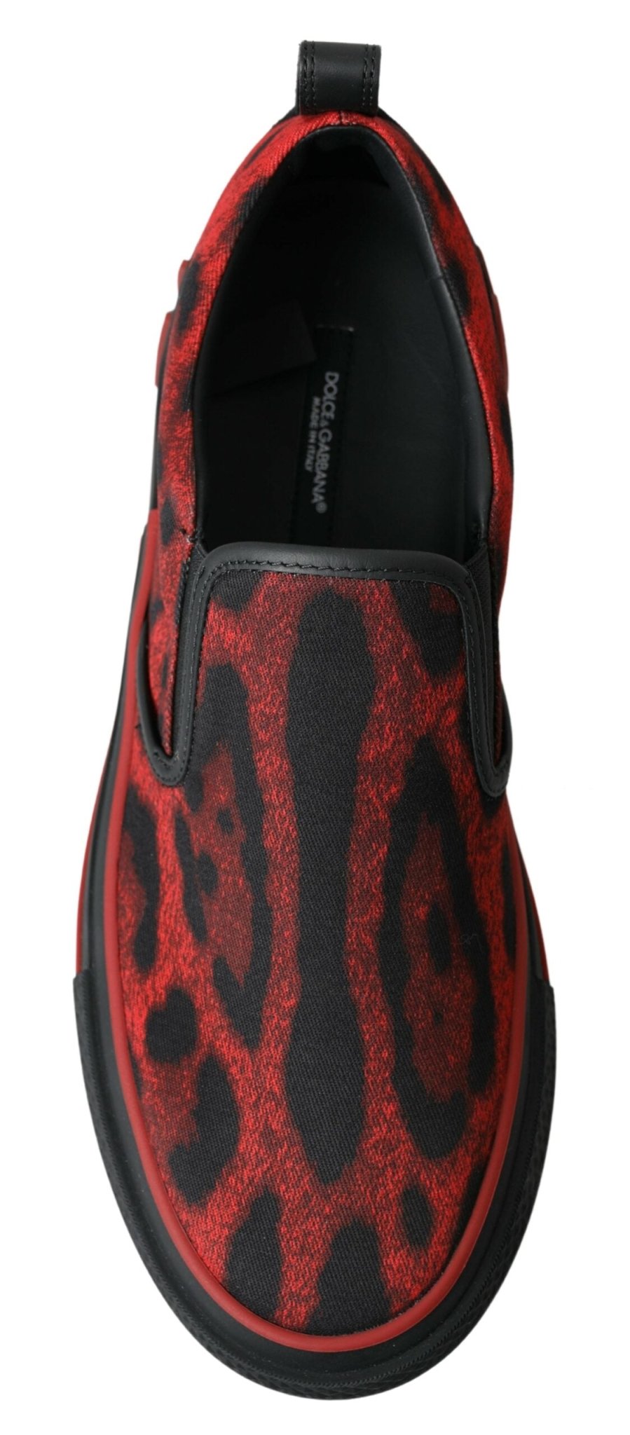 Dolce & Gabbana Red Black Leopard Loafers Sneakers Shoes - SMARTMARTNZ